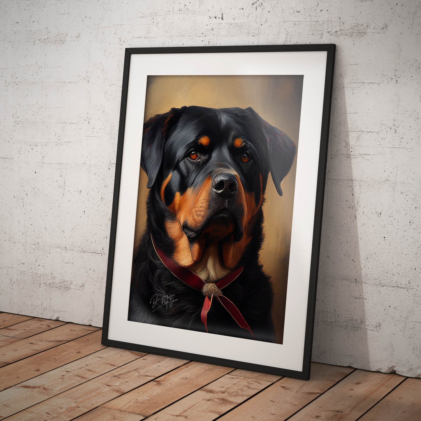 »Rottweiler med rosett«