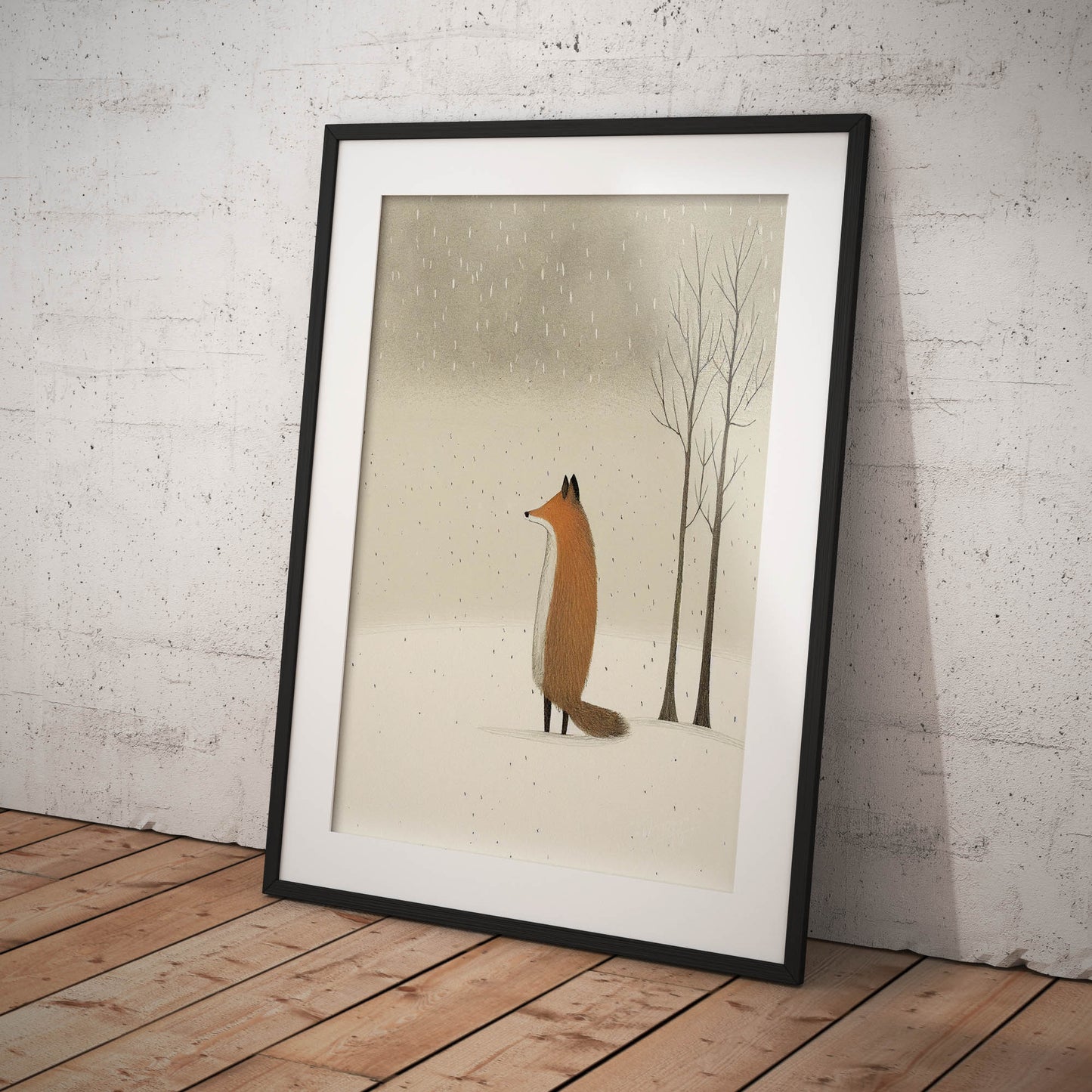 »Fox Sneak and Think Things Through« retro poster