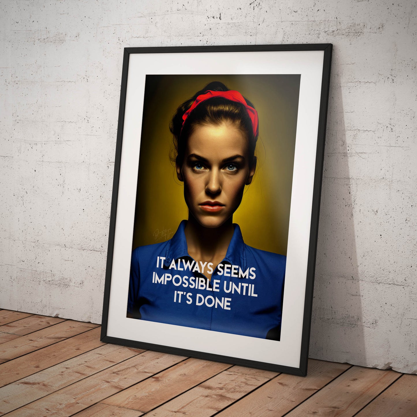»It Always Seems Impossible« retro poster