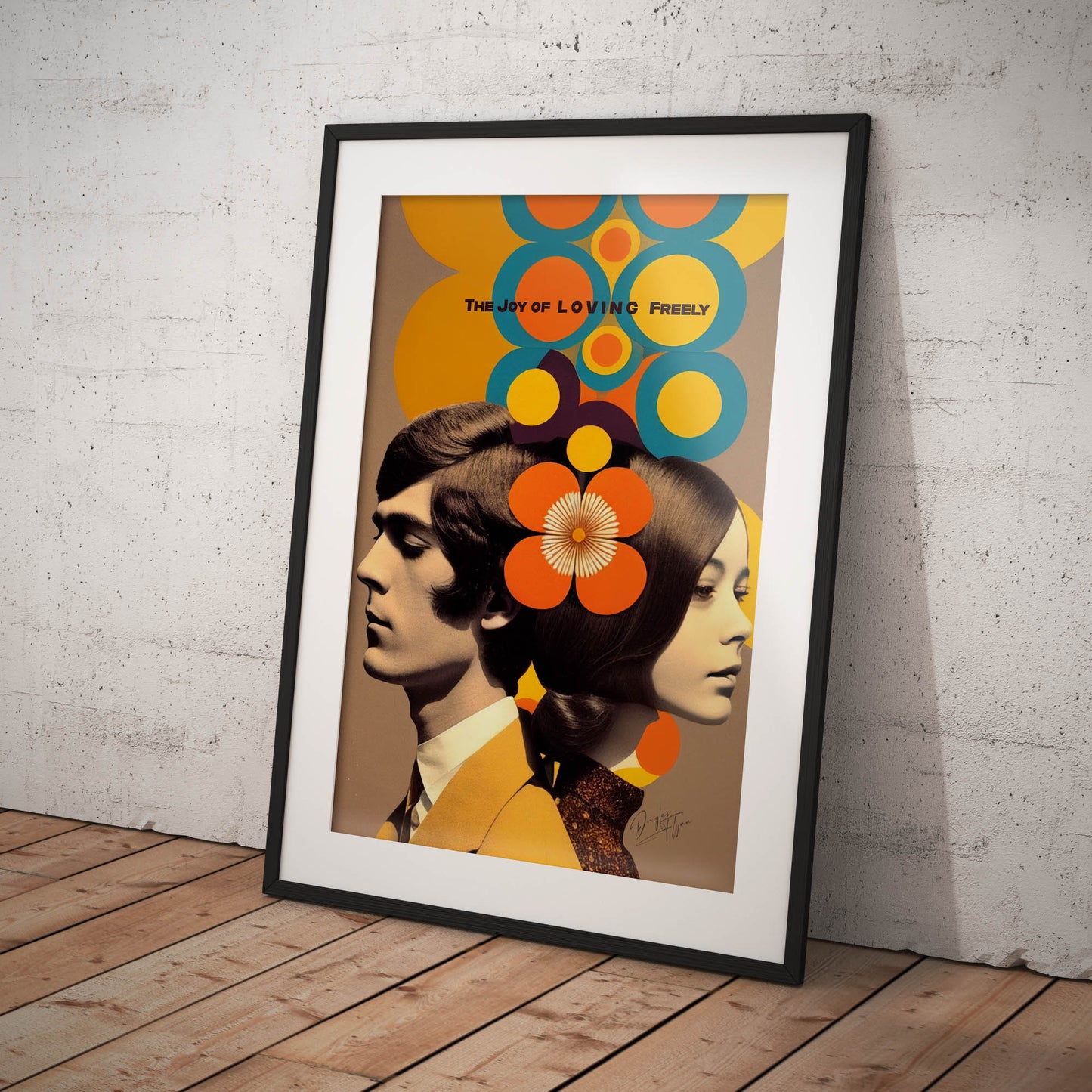 »The Joy of Loving Freely«retro poster