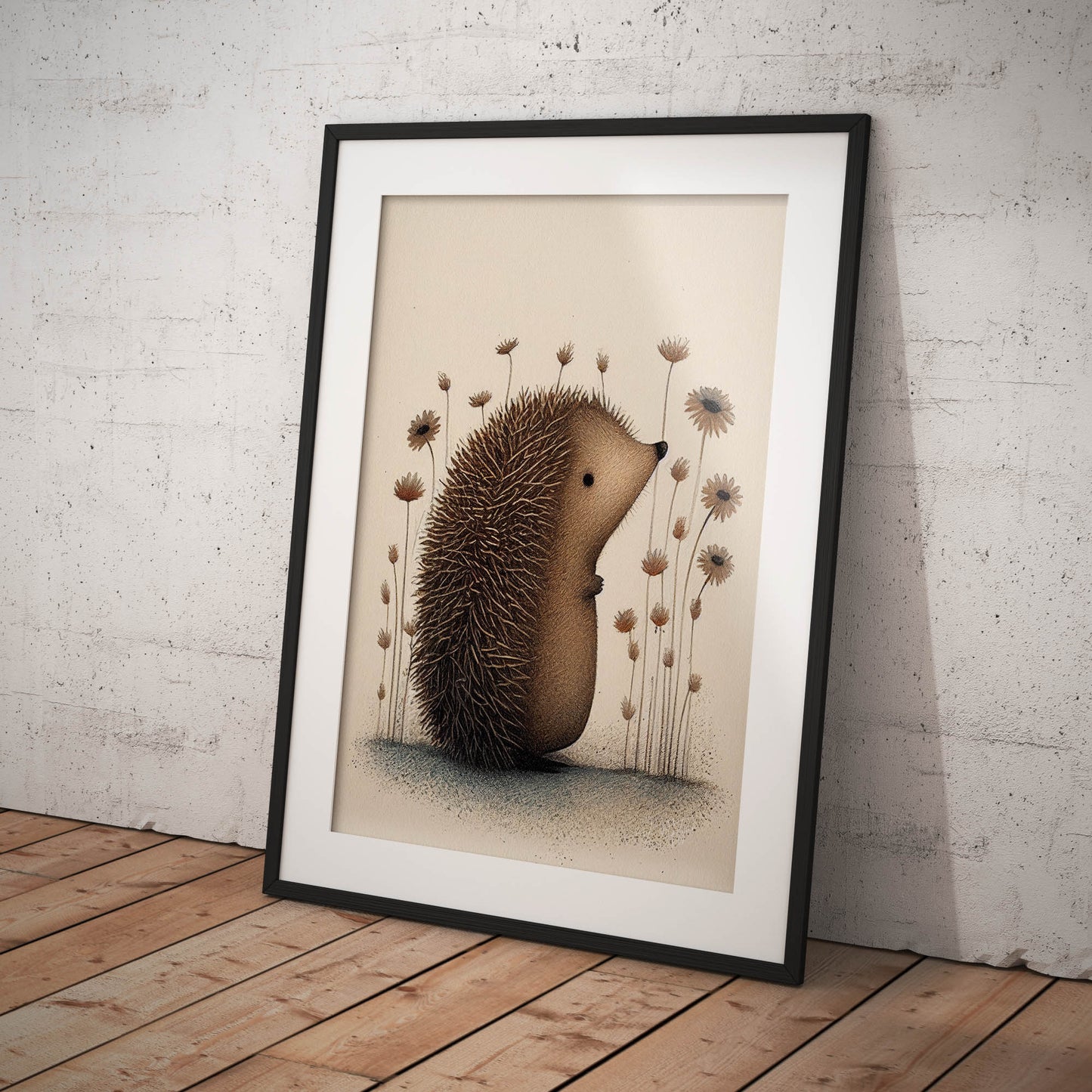 »Hedgehog Snuffle and Zone Out« retro poster