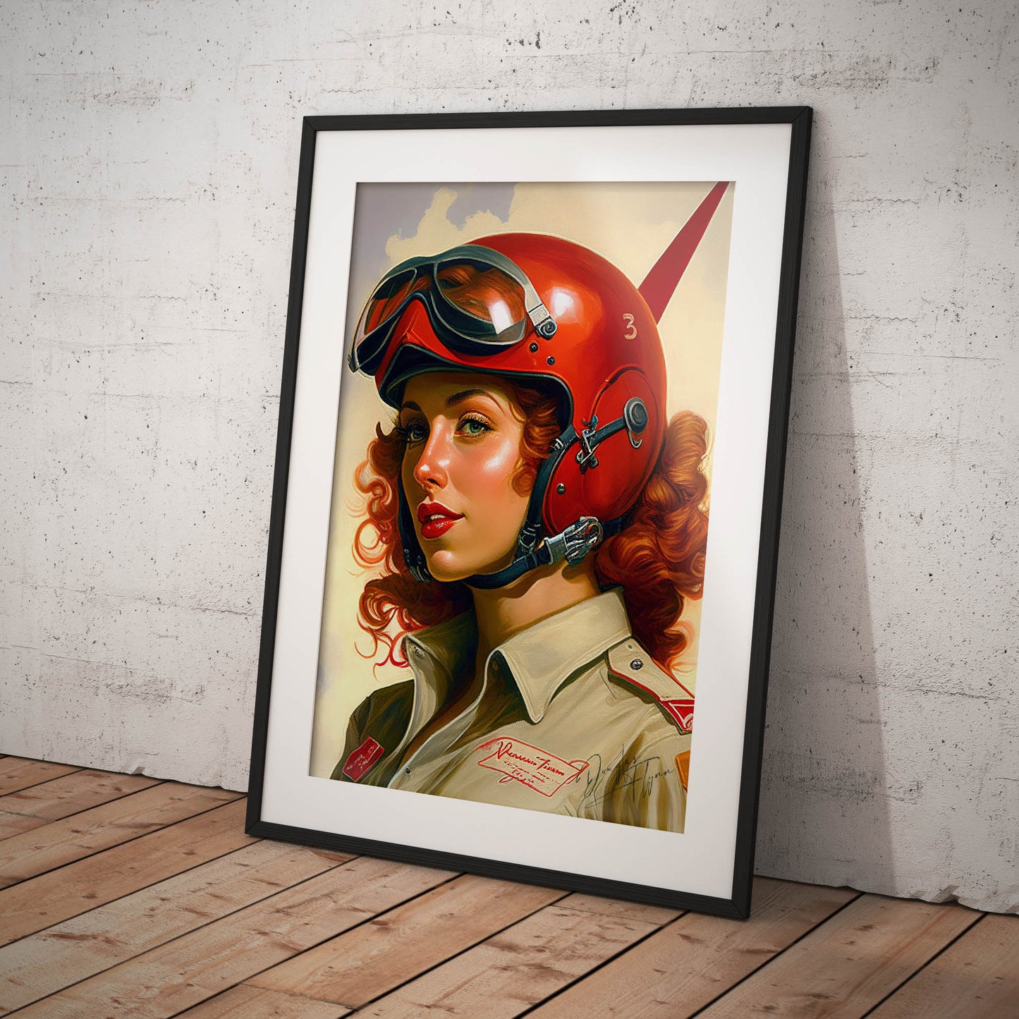 »Together soaring above the clouds« retro poster