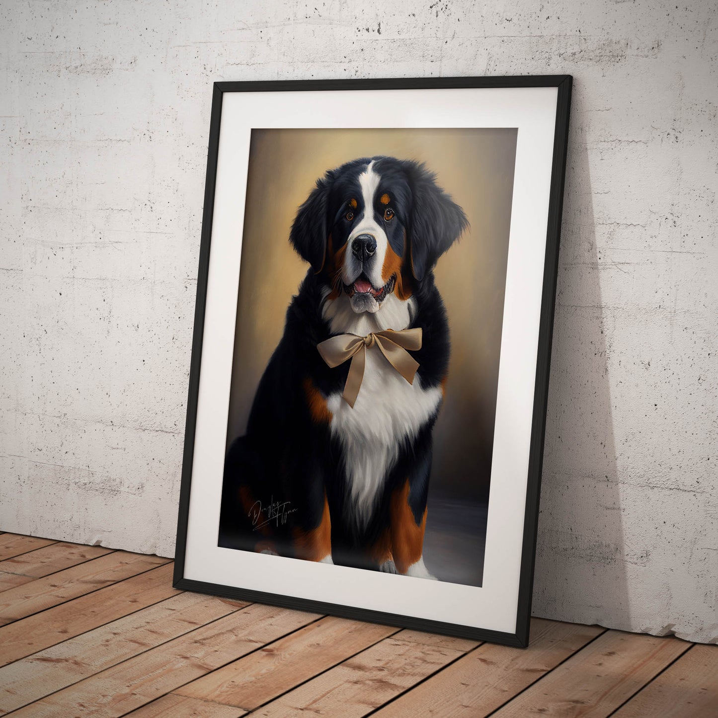»Berner sennenhund med rosett«