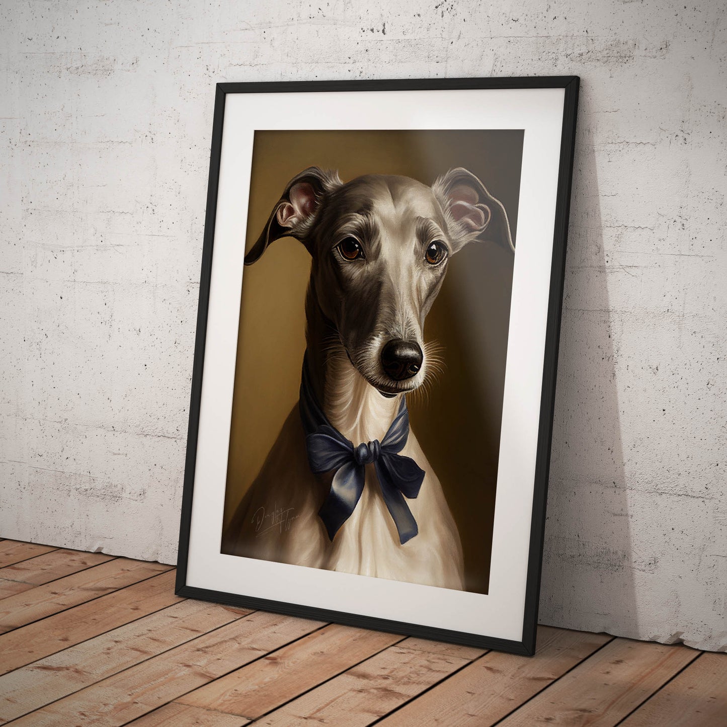 »Greyhound med rosett«