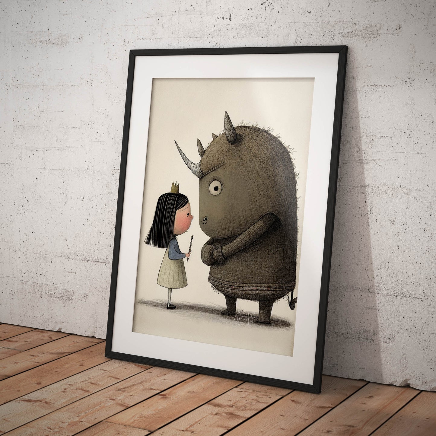 »Obstinate Goblin And The Princess« retro poster