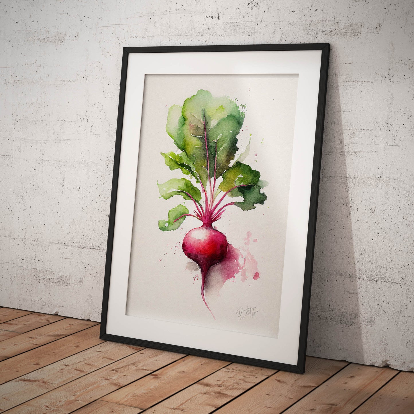 »Radish Meditations in Watercolor« retro poster