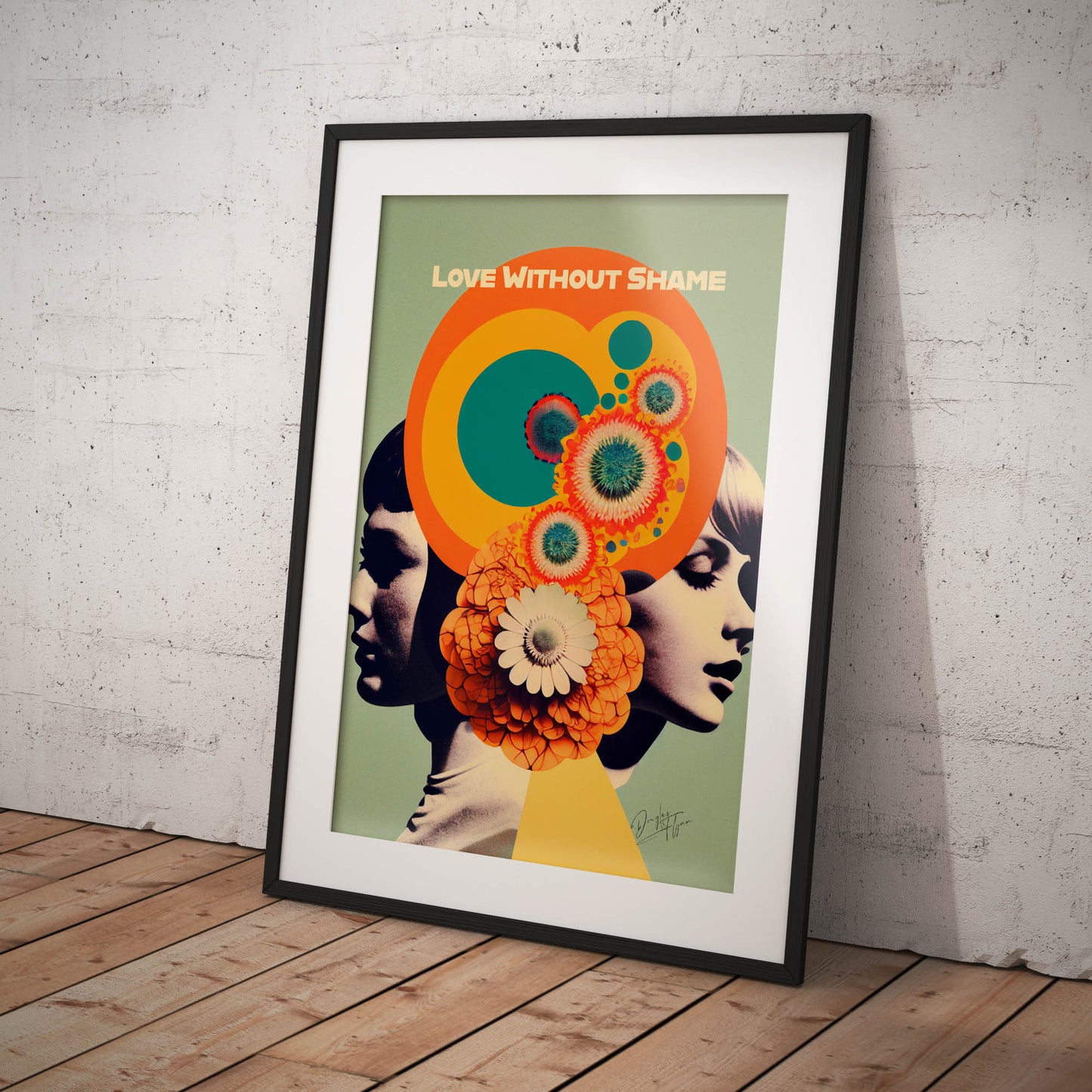 »Love Without Shame«retro poster