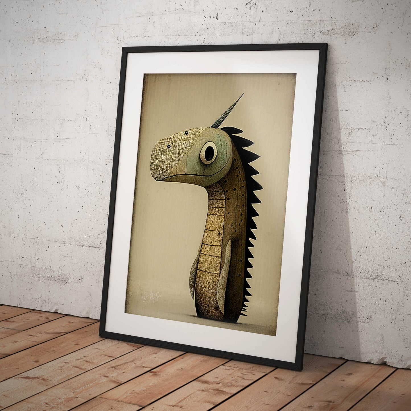 »Sad Dragon Birthday« retro poster