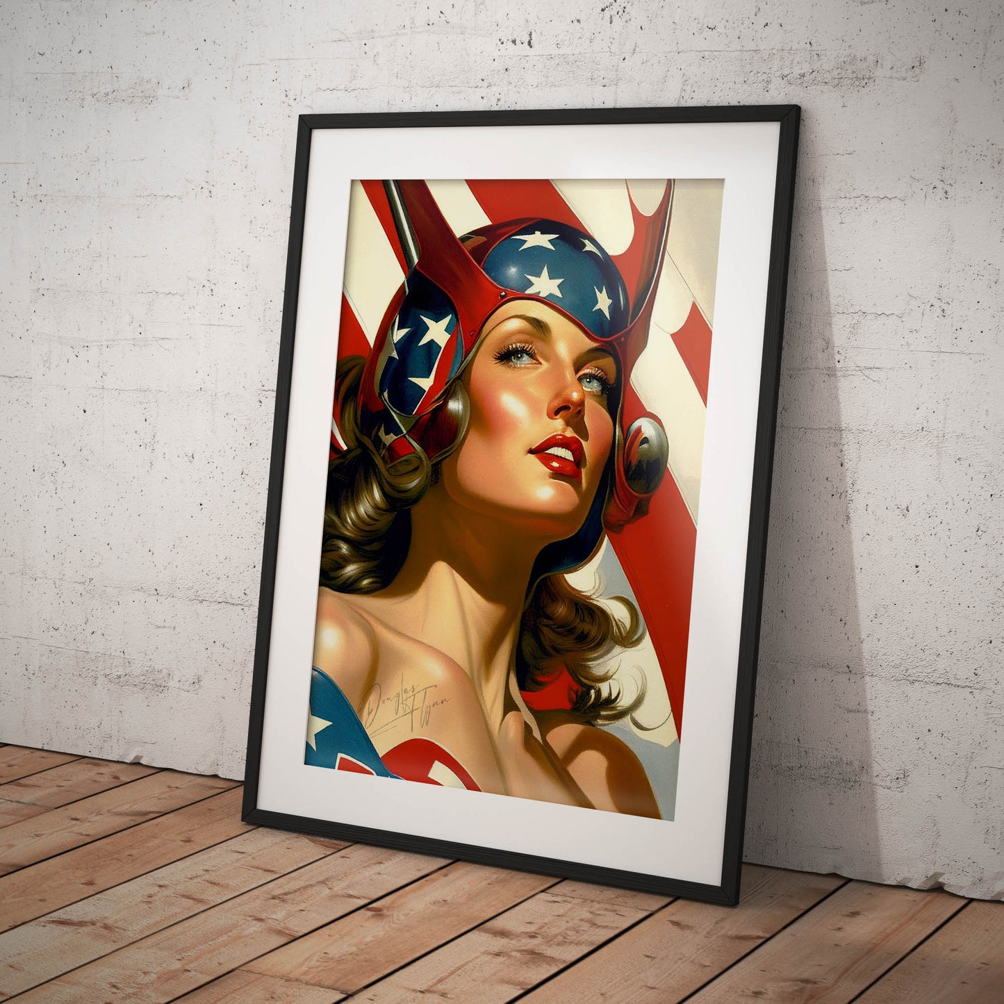 »StarSripedHero« retro poster