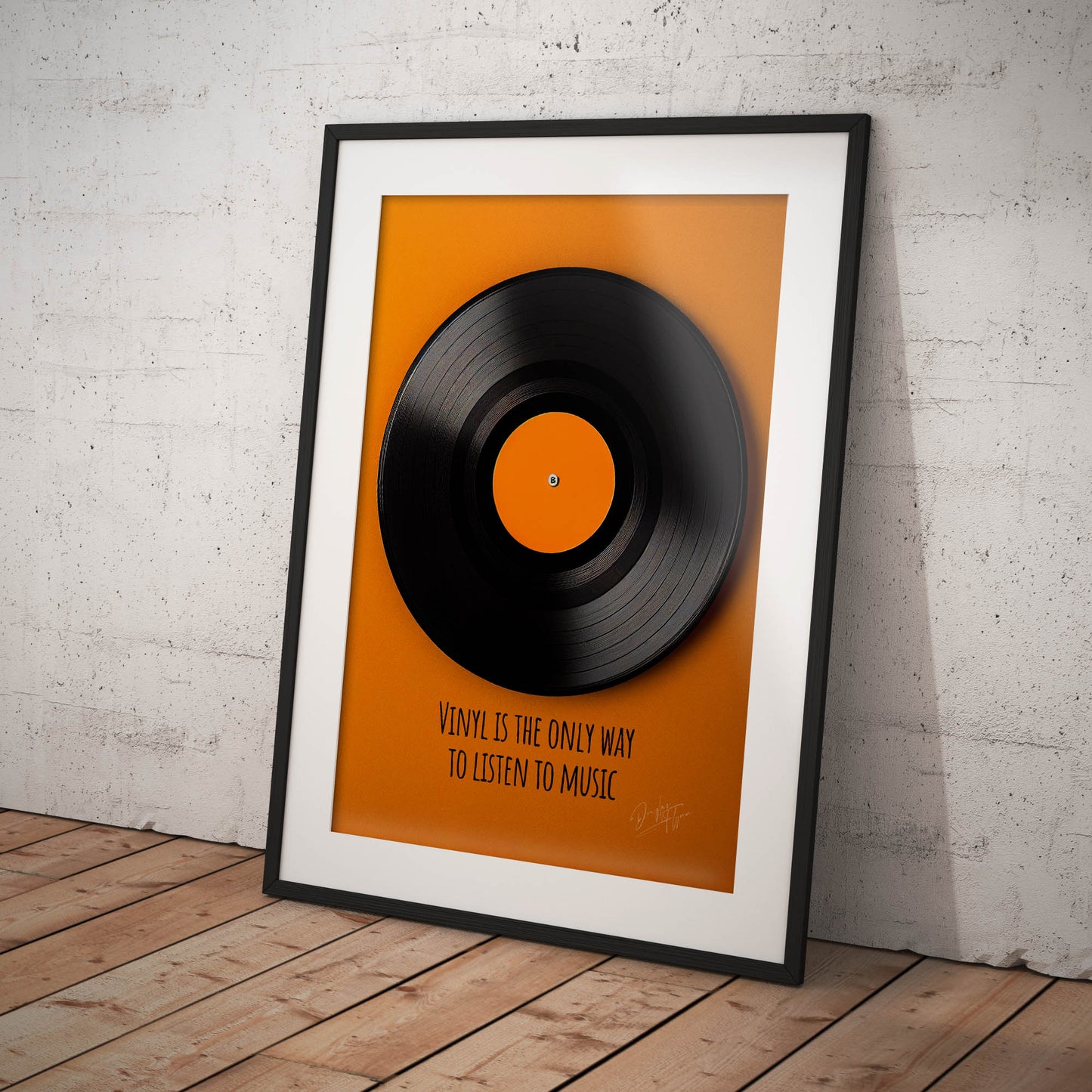 »Vinyl Is The Only Way« retro poster