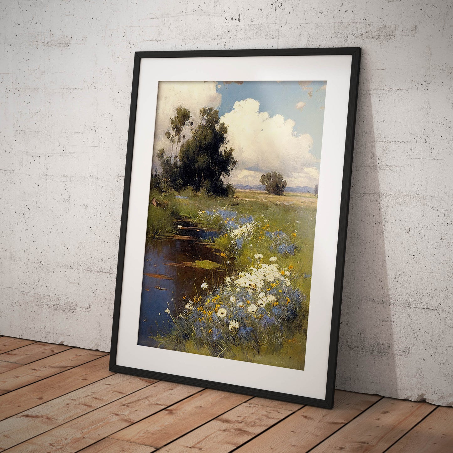 »Wildflowers« retro poster