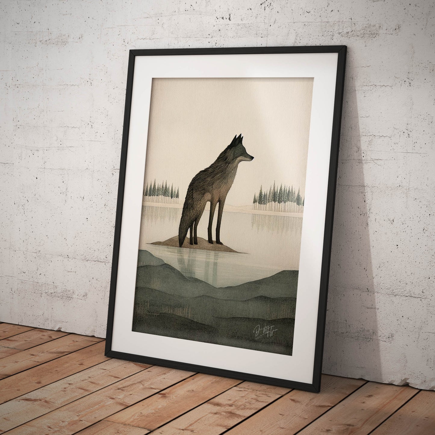 »Wolf Listen and Mull Things Over« retro poster