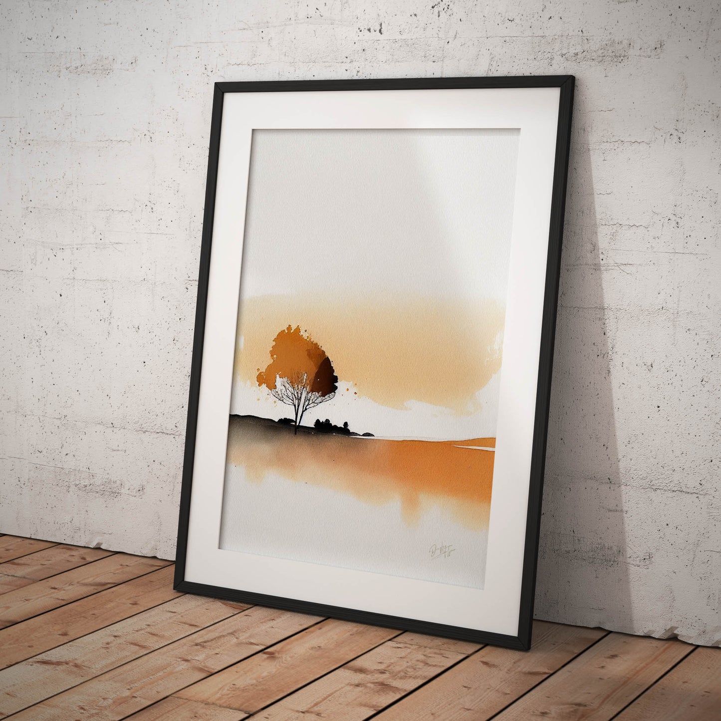 »Whispers of the Wild in Orange Hues« retro poster