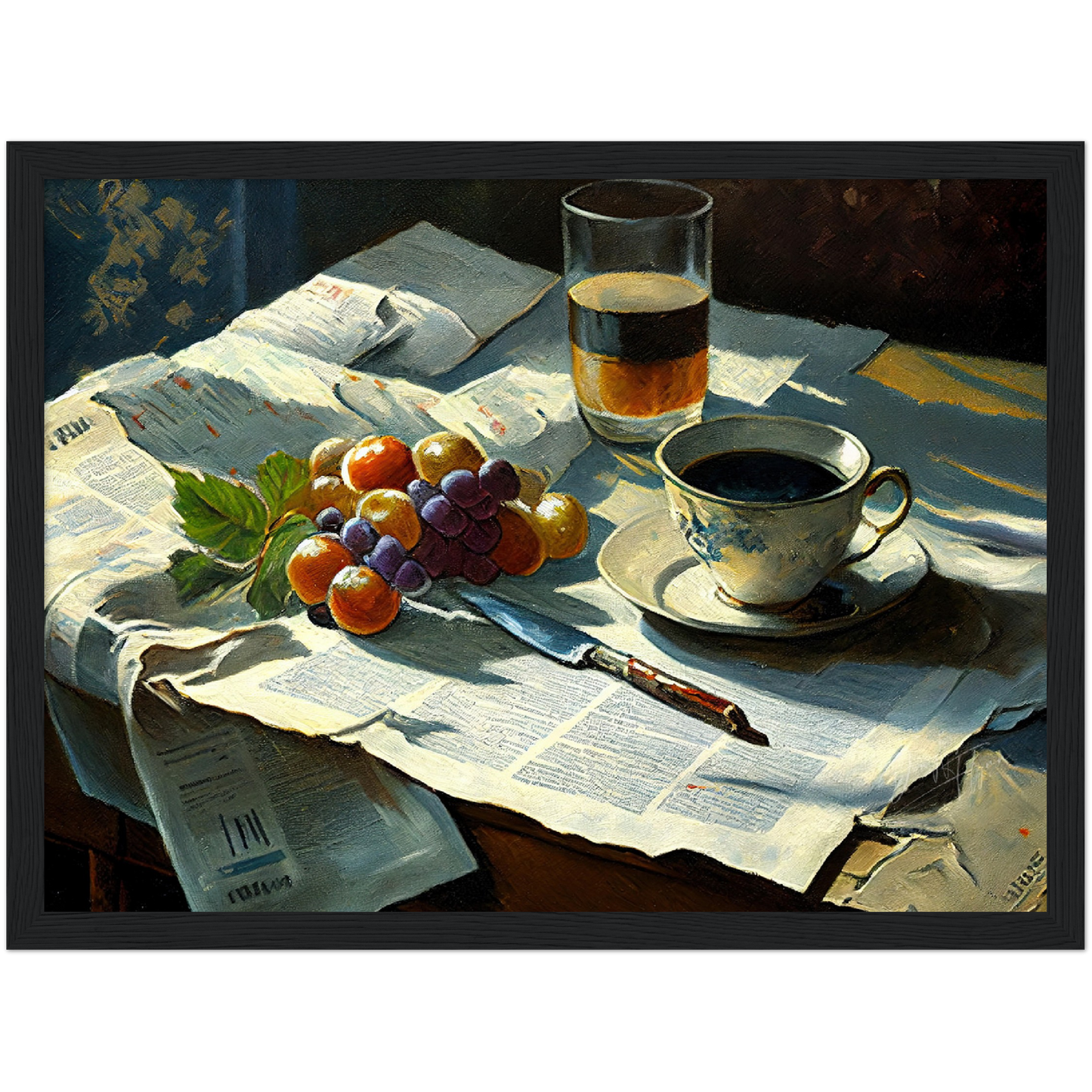 »Table for memories of love« retro poster