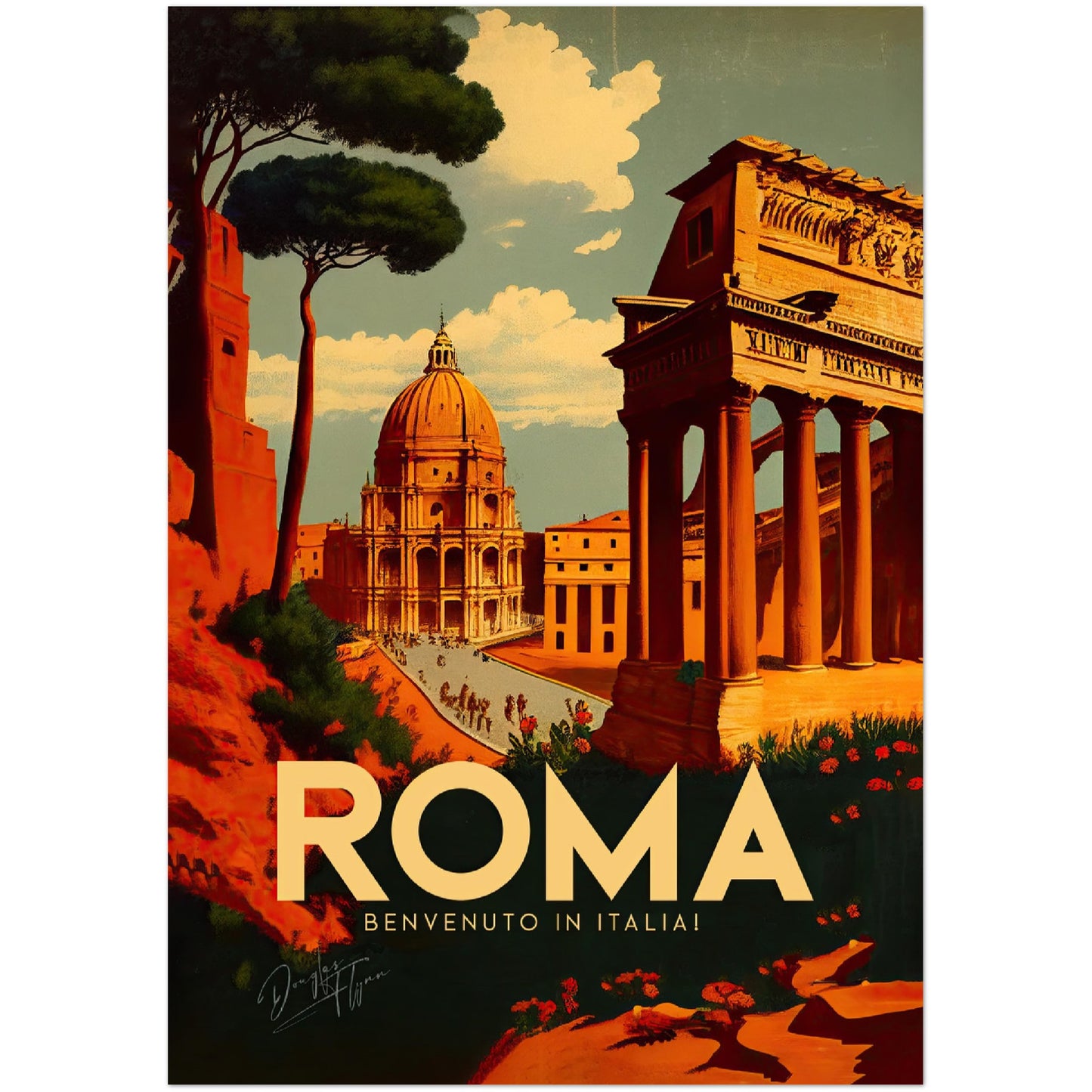 »Rome, travel poster no 2« retro poster