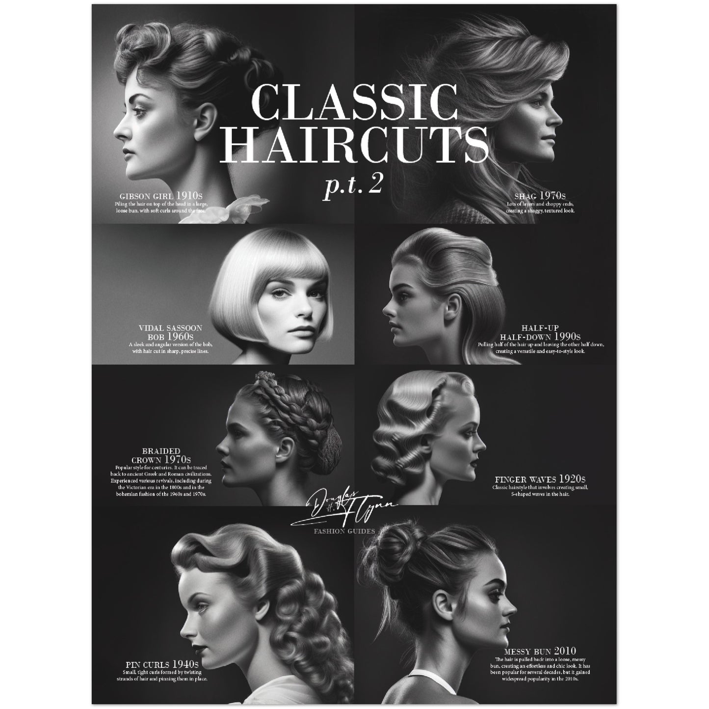 »Classic Haircuts, pt 2« retro poster