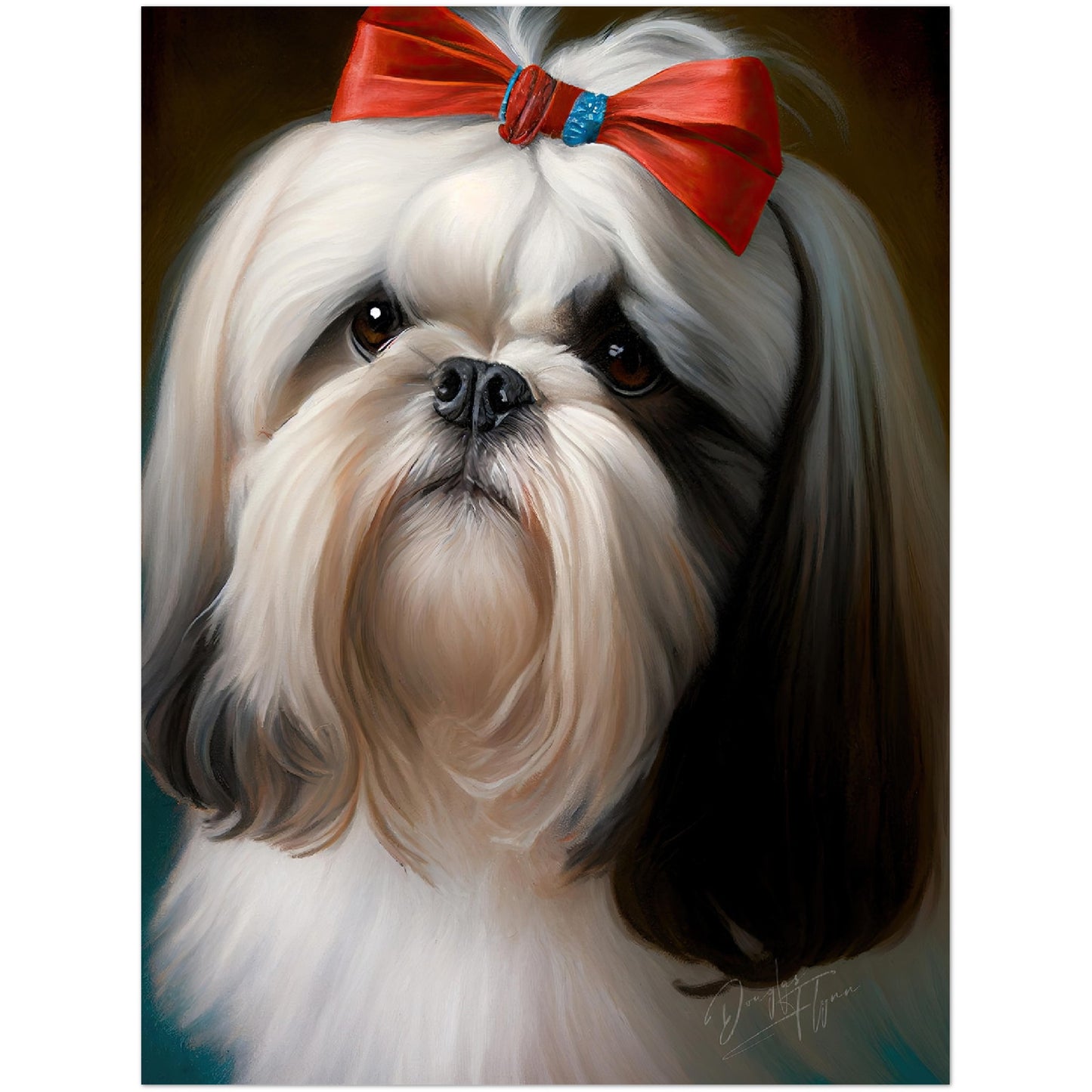 »Shih Tzu med rosett«