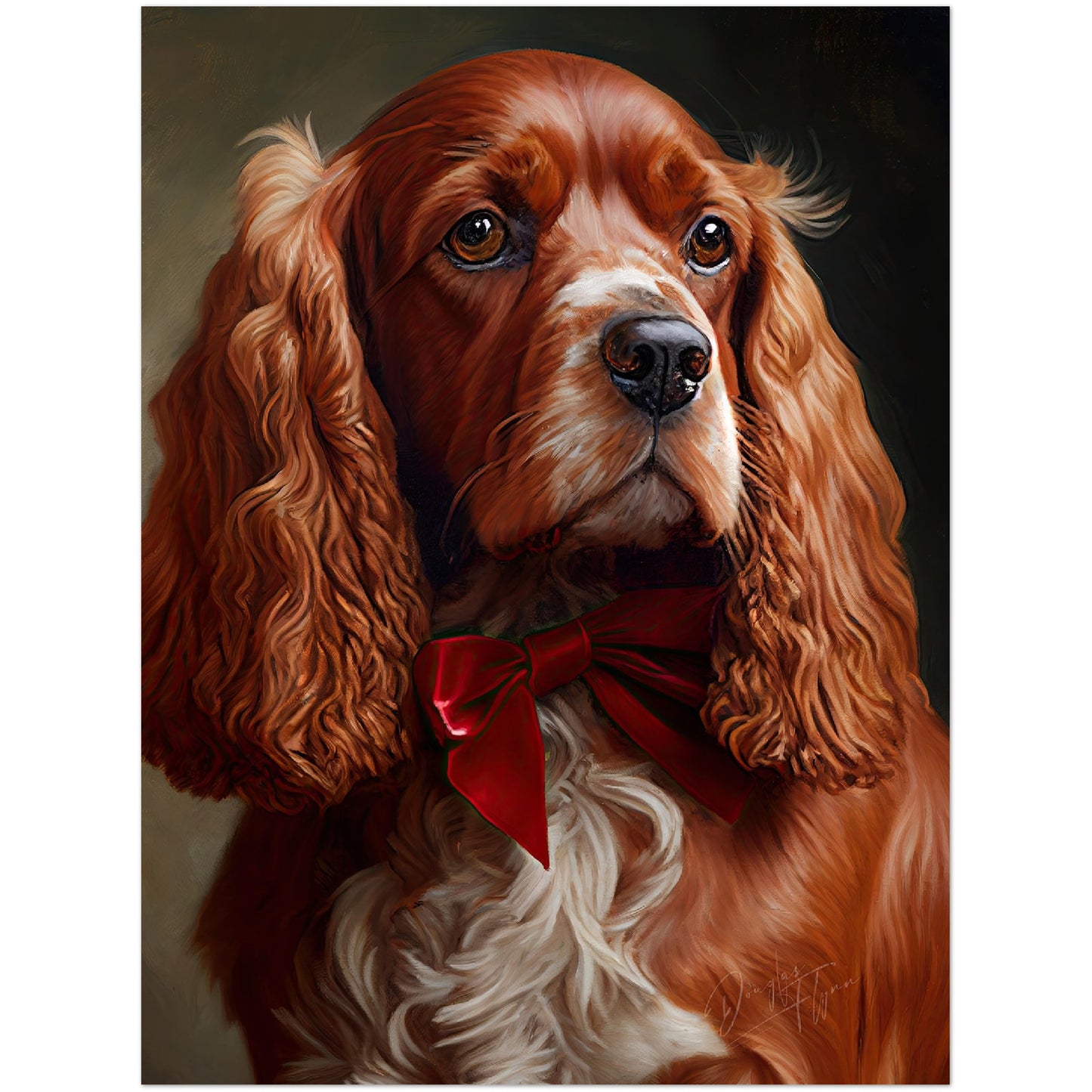 »Cocker Spaniel med rosett«