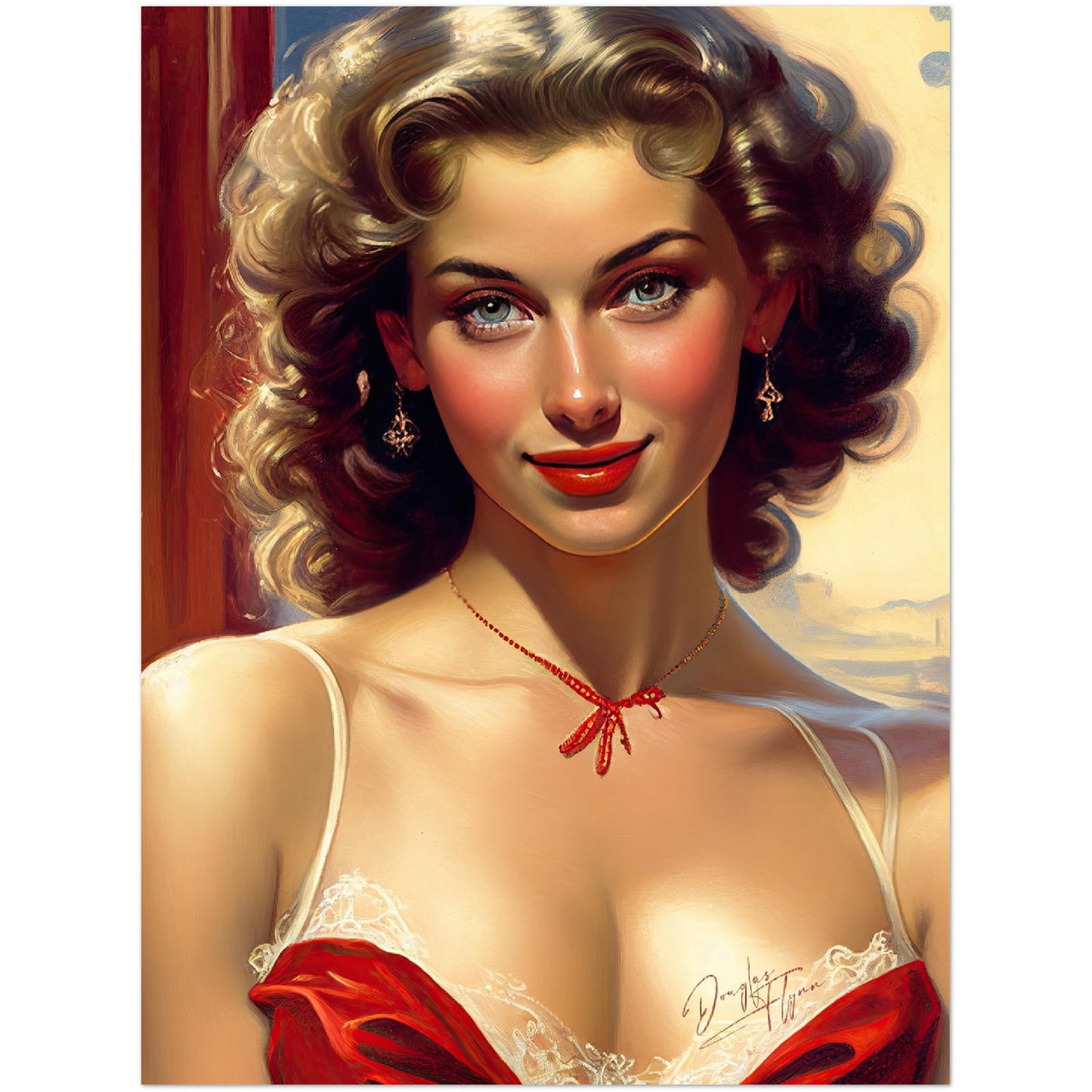»Belles Balcony« retro poster