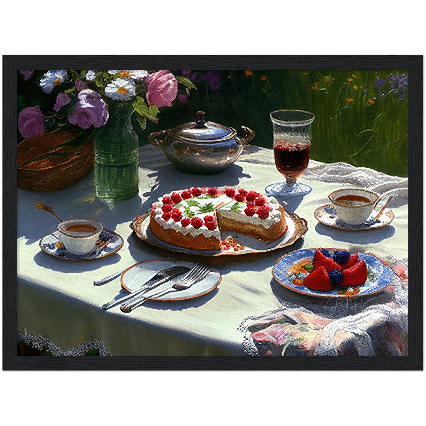 »Seductive dinner« retro poster