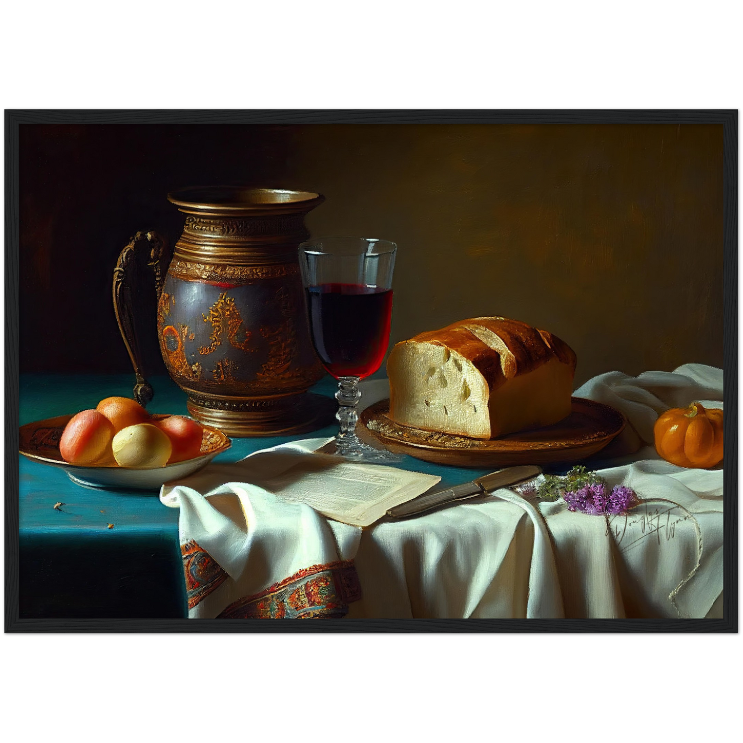 »Meal for two« retro poster