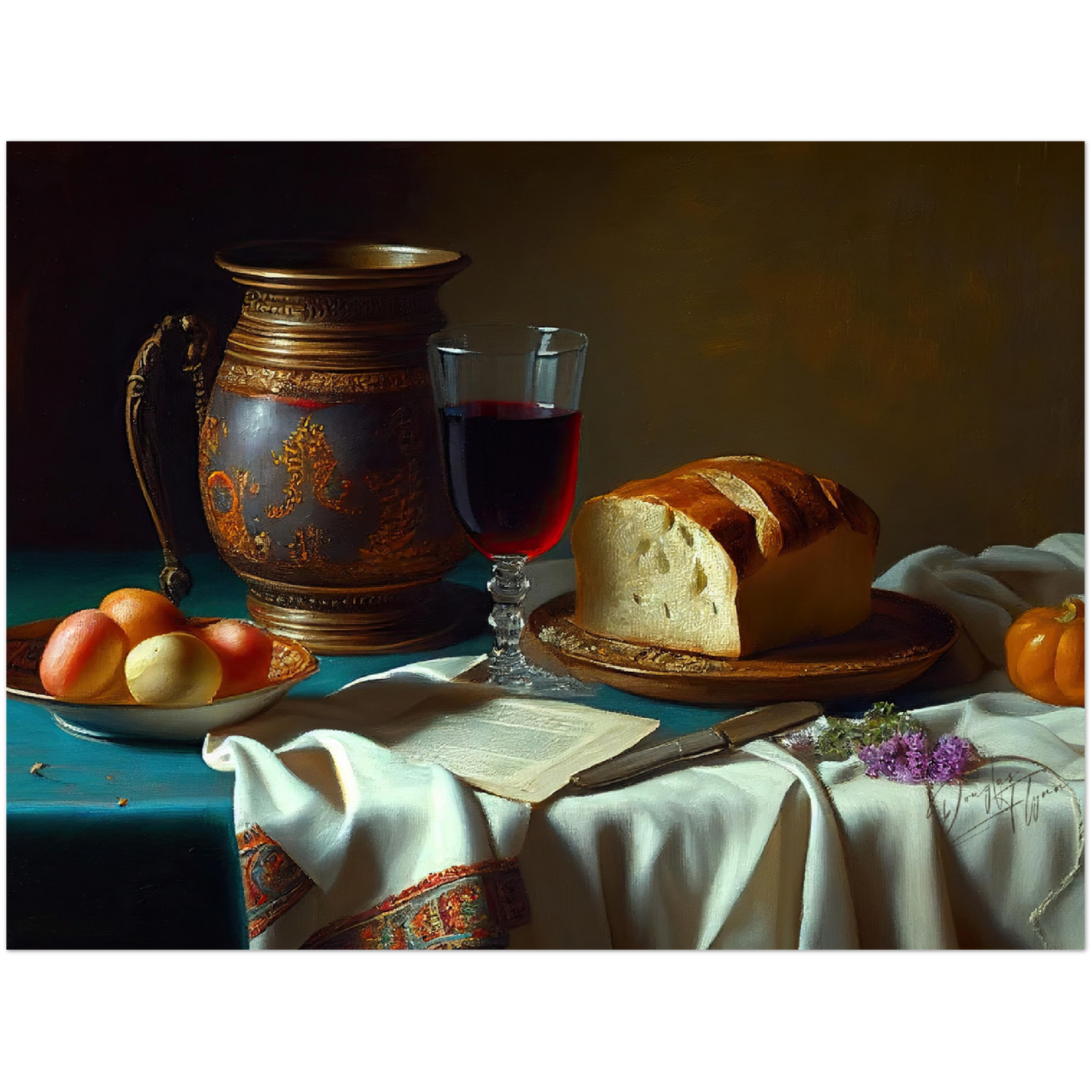 »Meal for two« retro poster