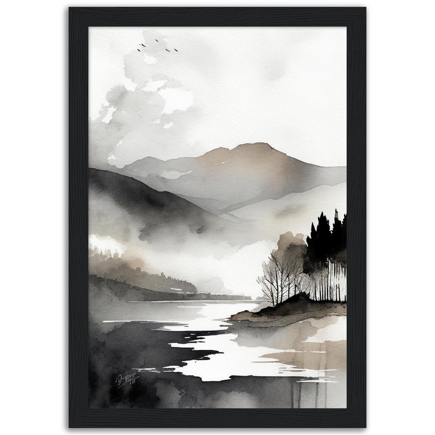 »Autumn Lake« retro poster