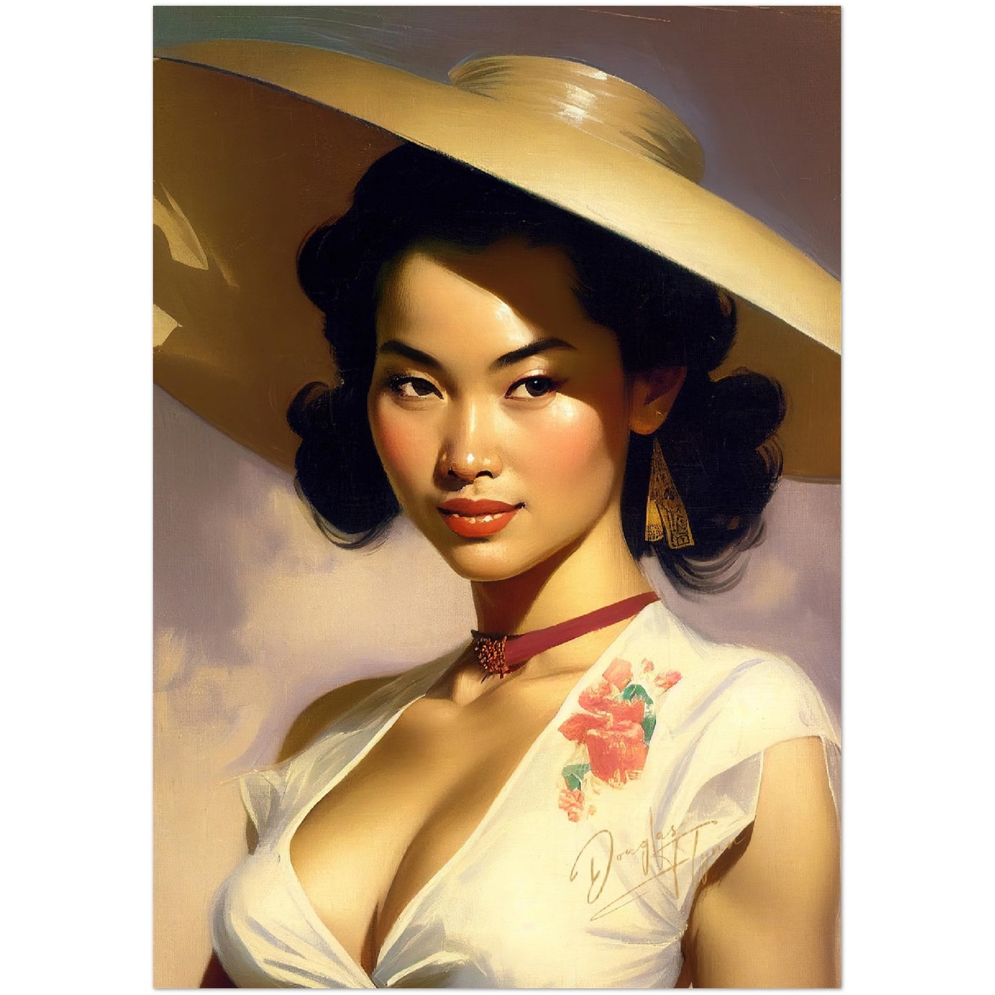 »Gloria's Glamorous Glow« retro poster