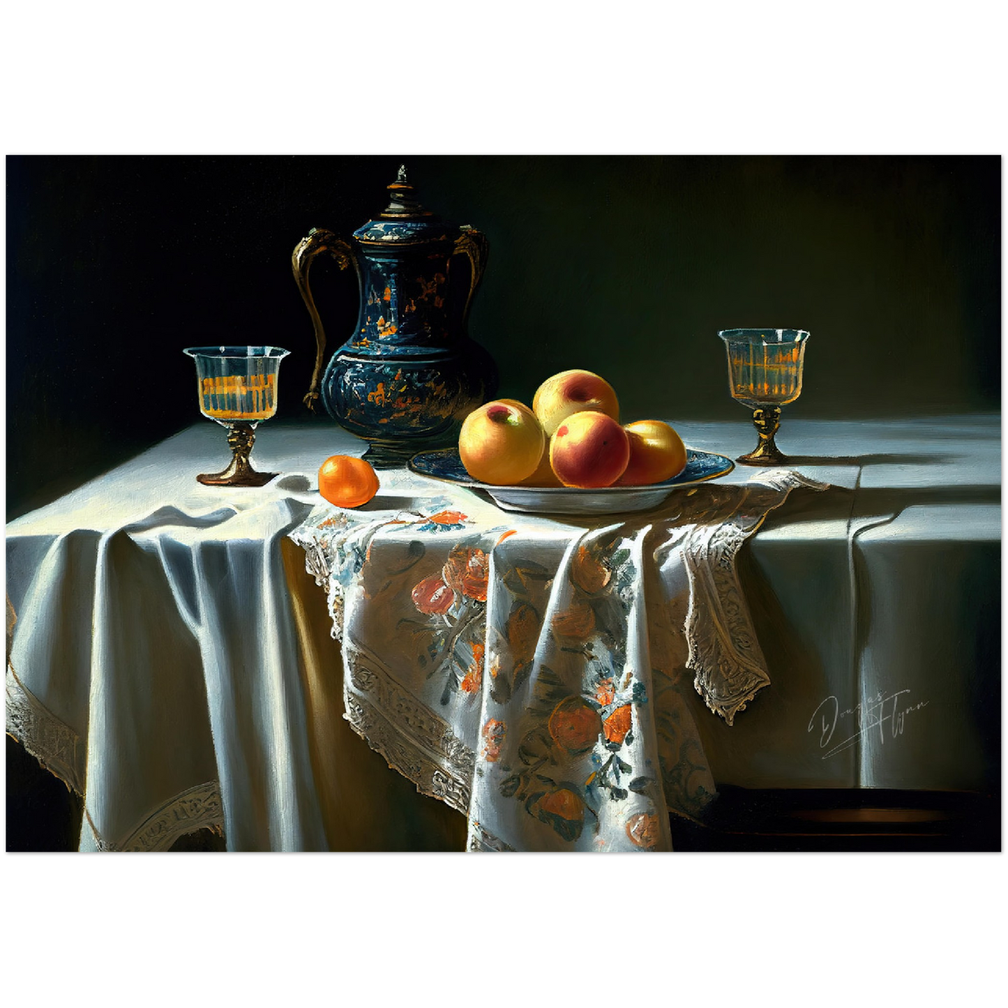 »Luxury at the table« retro poster
