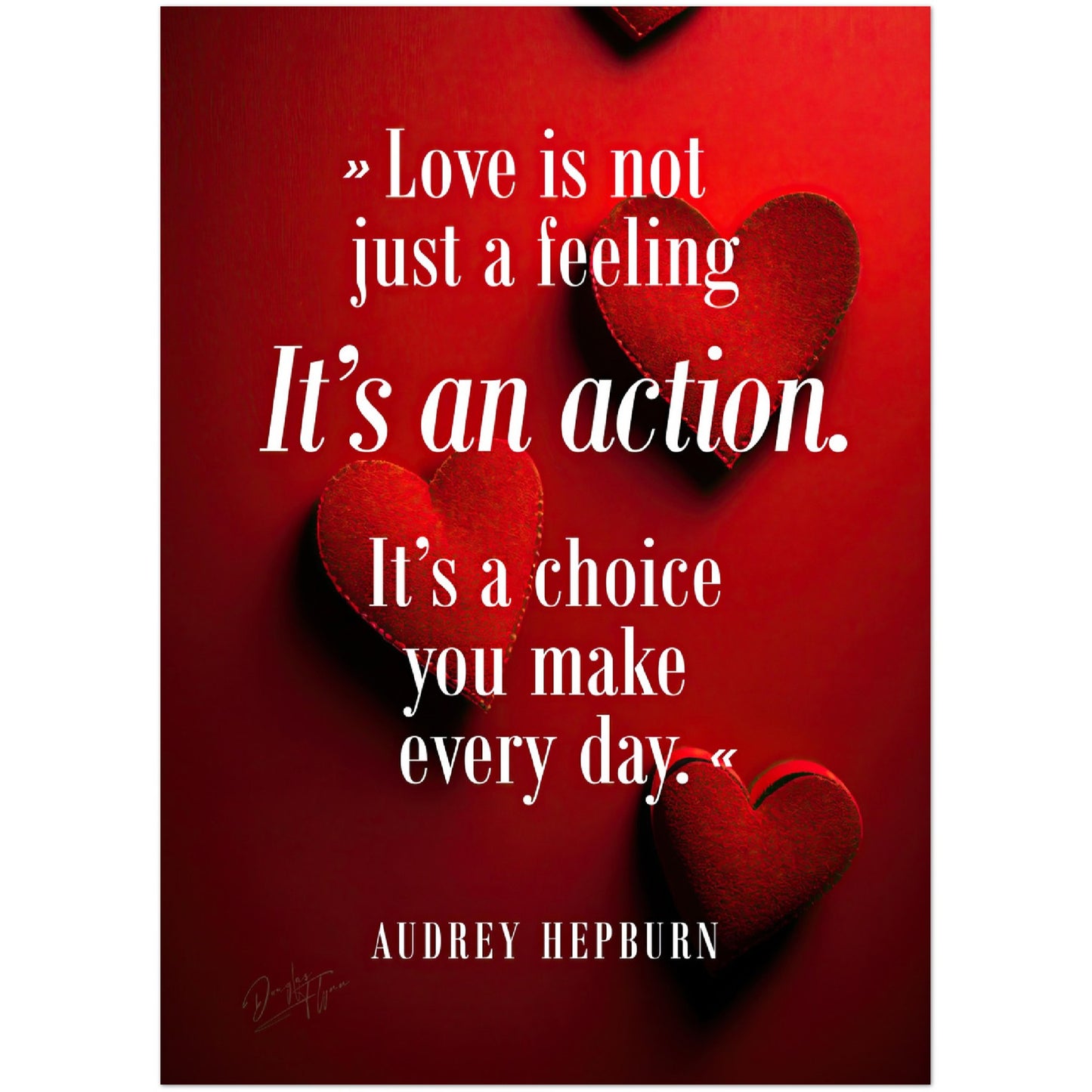»Love Is Not Just A Feeling« retro poster