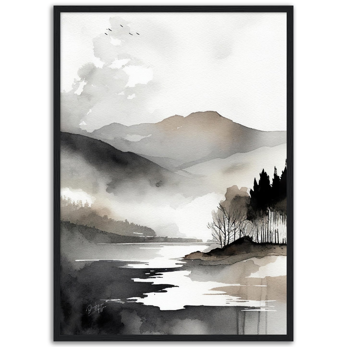 »Autumn Lake« retro poster