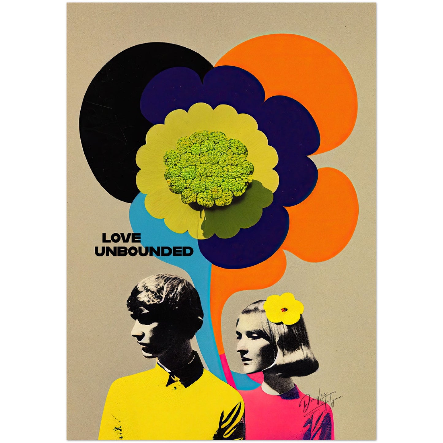 »Love Unbounded«retro poster