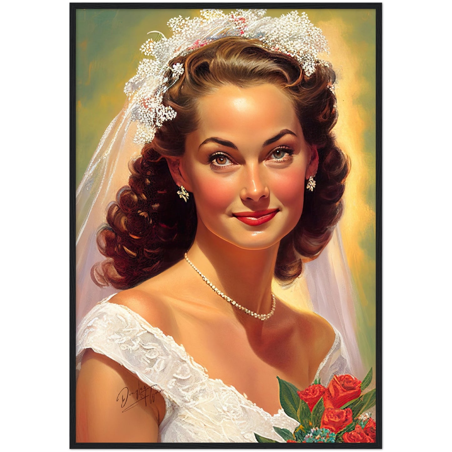 »Wedding Blissful Moments« retro poster