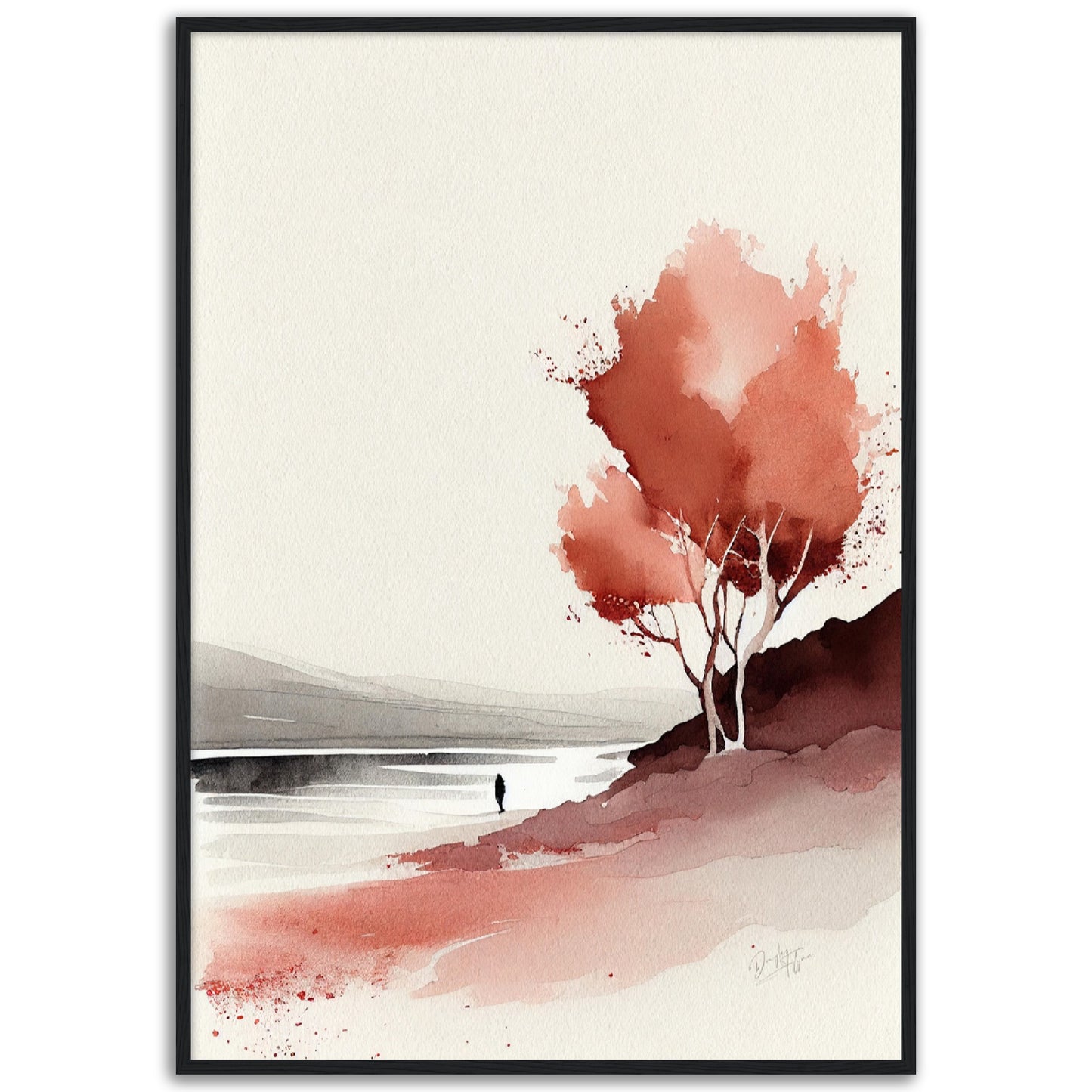 »My Dreamy Landscapes and Shades of Red« retro poster