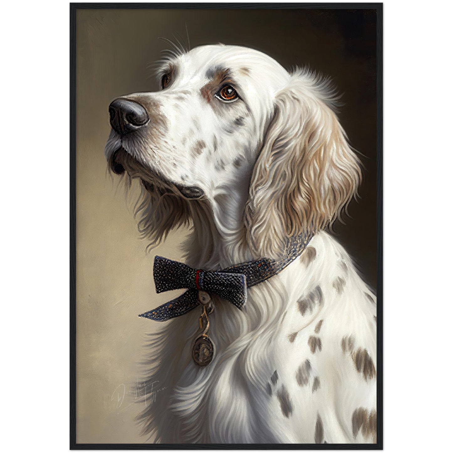 »English Setter med rosett«