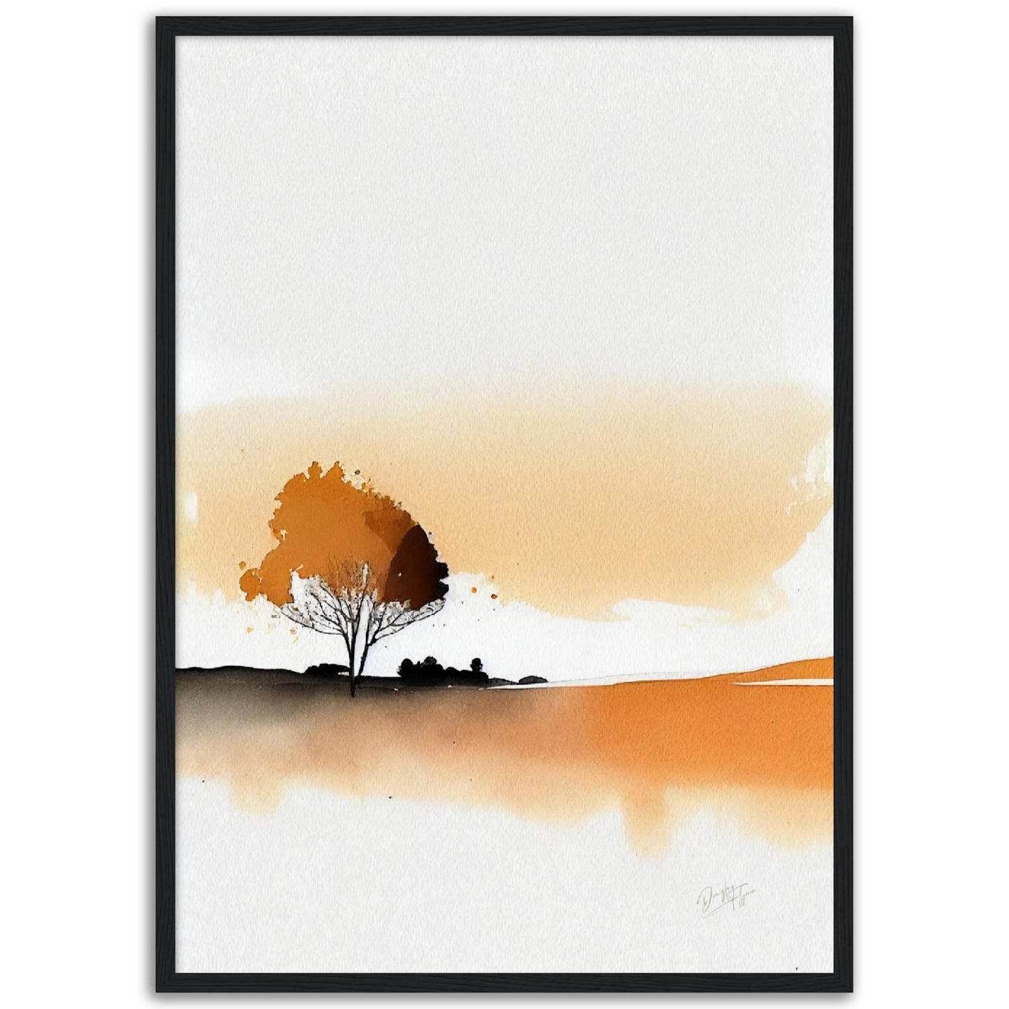 »Whispers of the Wild in Orange Hues« retro poster