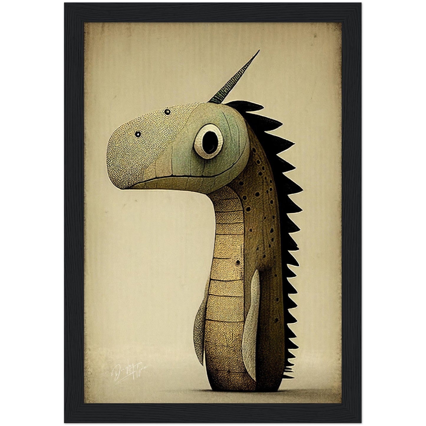 »Sad Dragon Birthday« retro poster