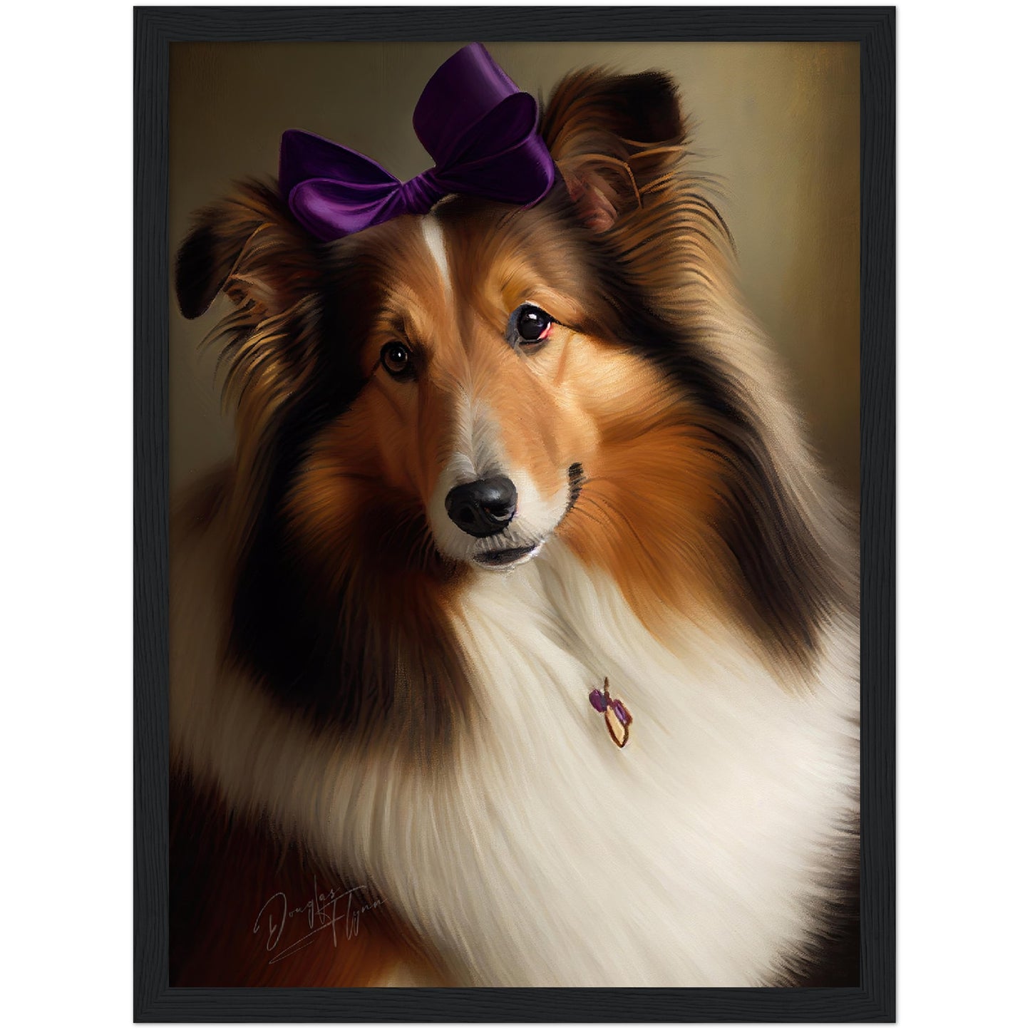 »Shetland Sheepdog med rosett«