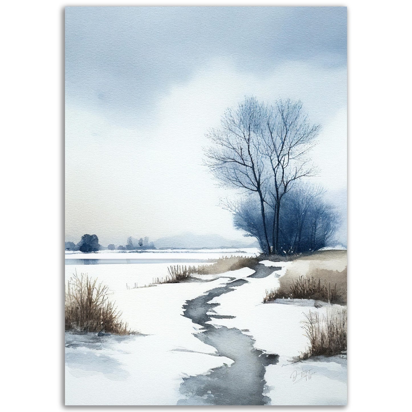 »Winter blues« retro poster