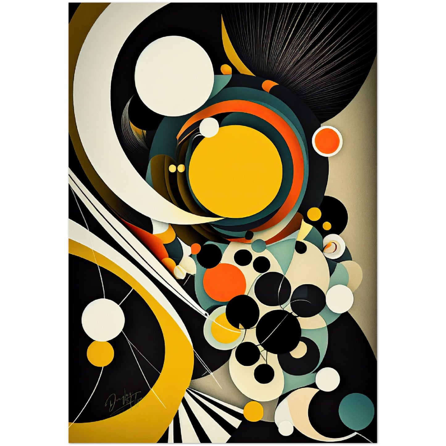 "Vibrant Chaos of Color and Form retro poster