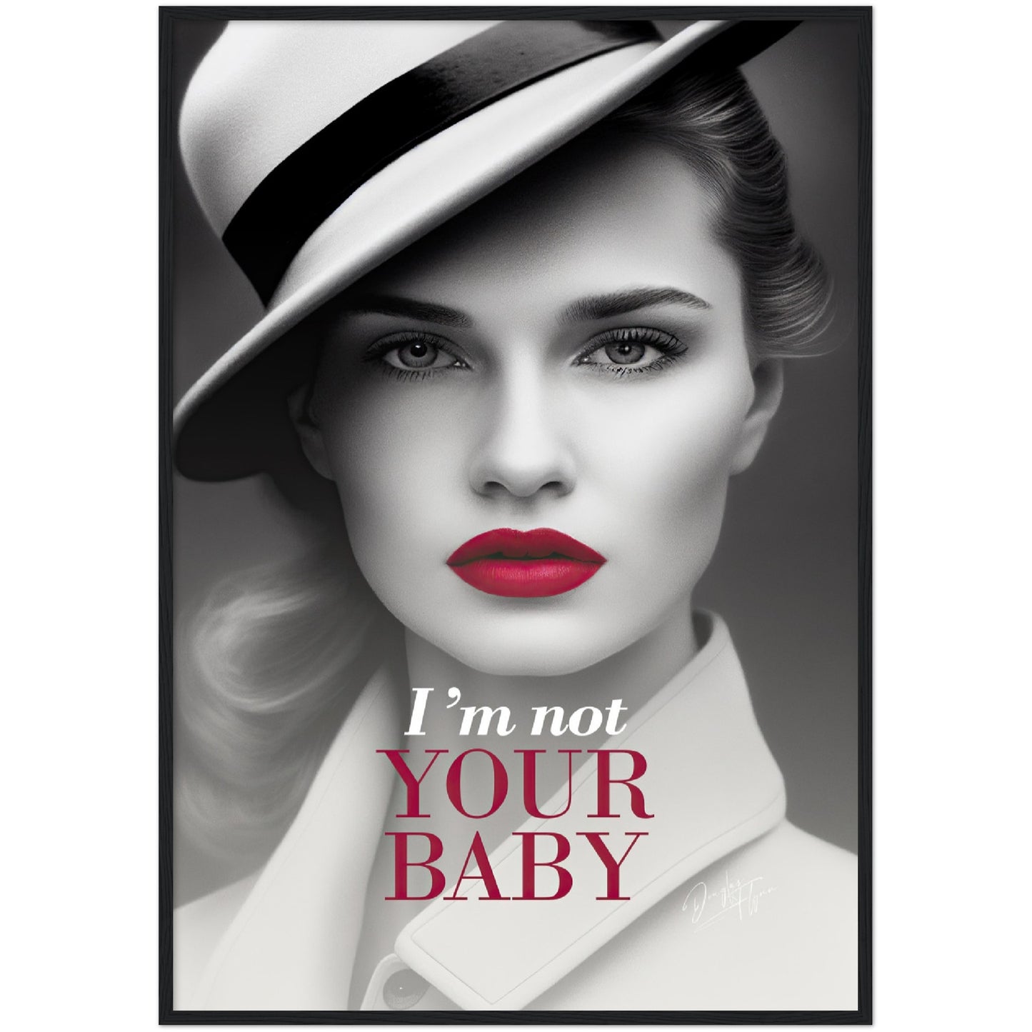 »Im Not Your Baby« retro poster