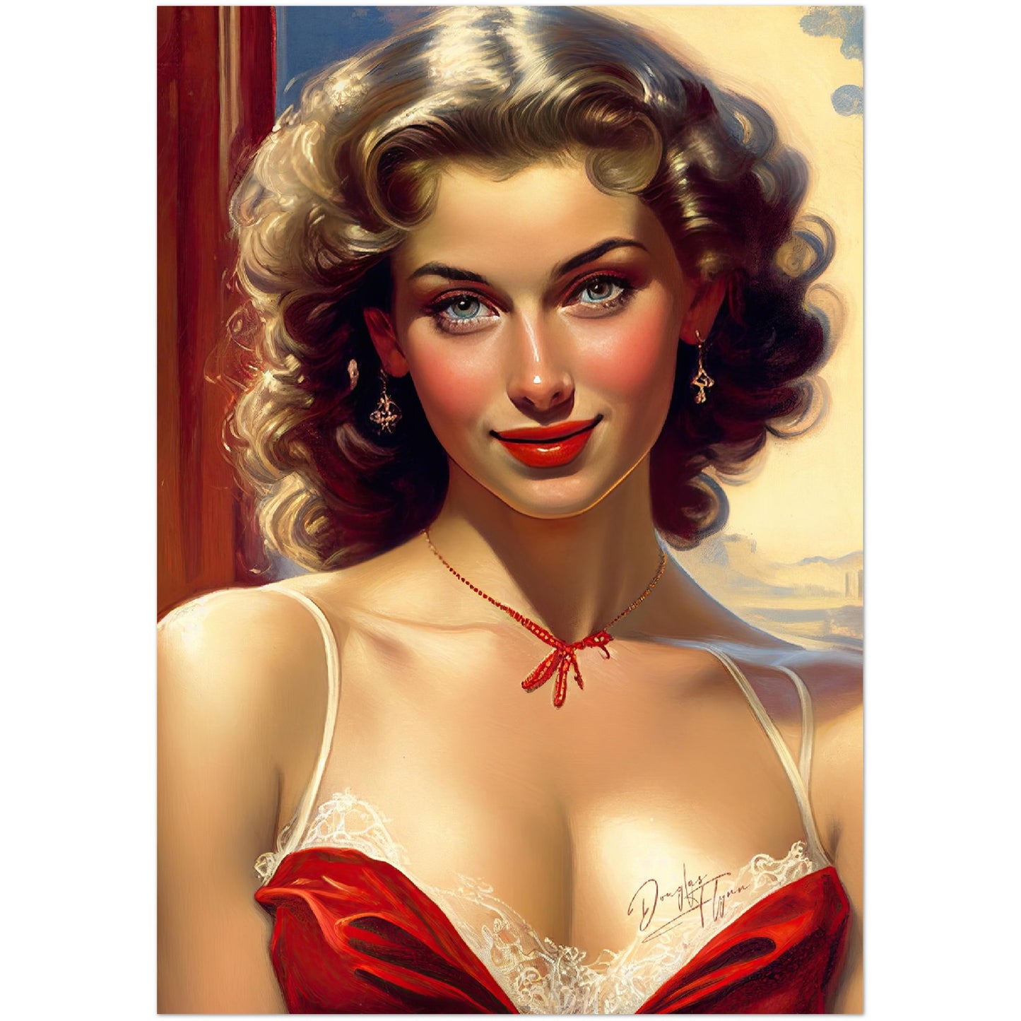 »Belles Balcony« retro poster