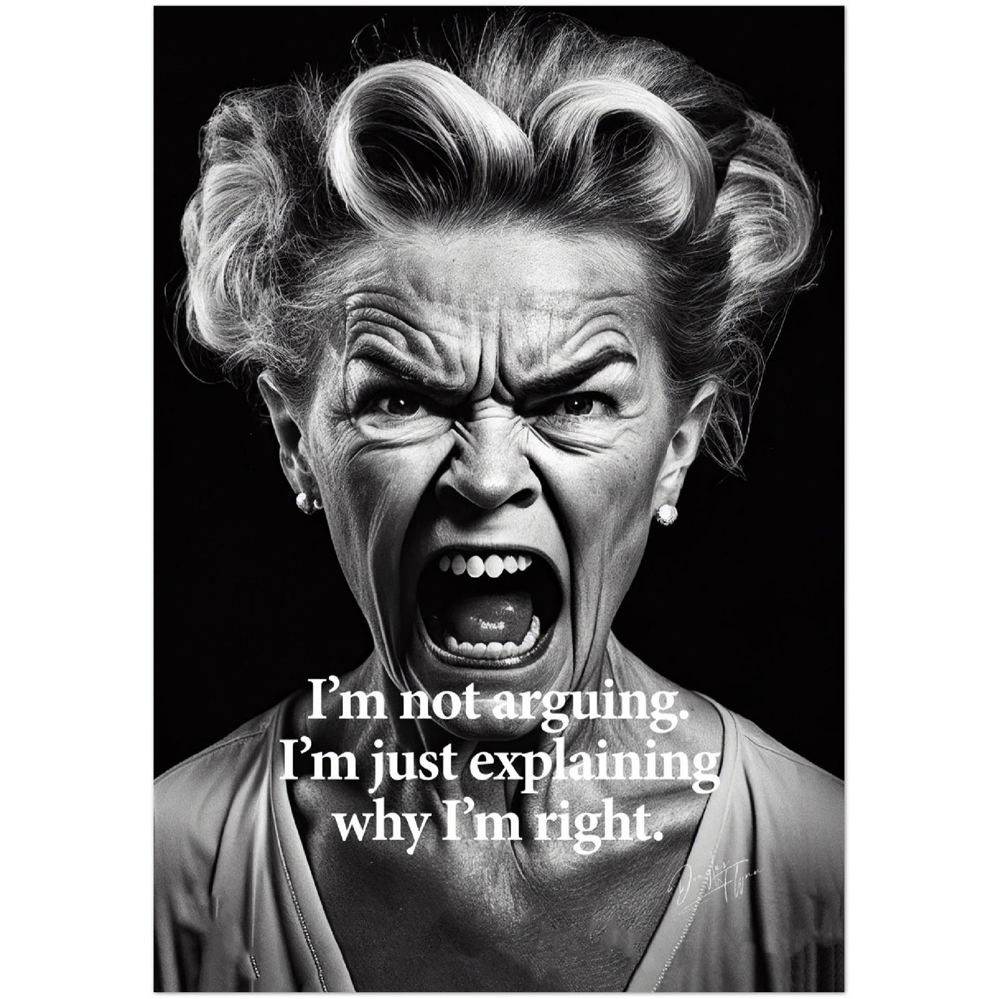 »Im Not Arguing« retro poster