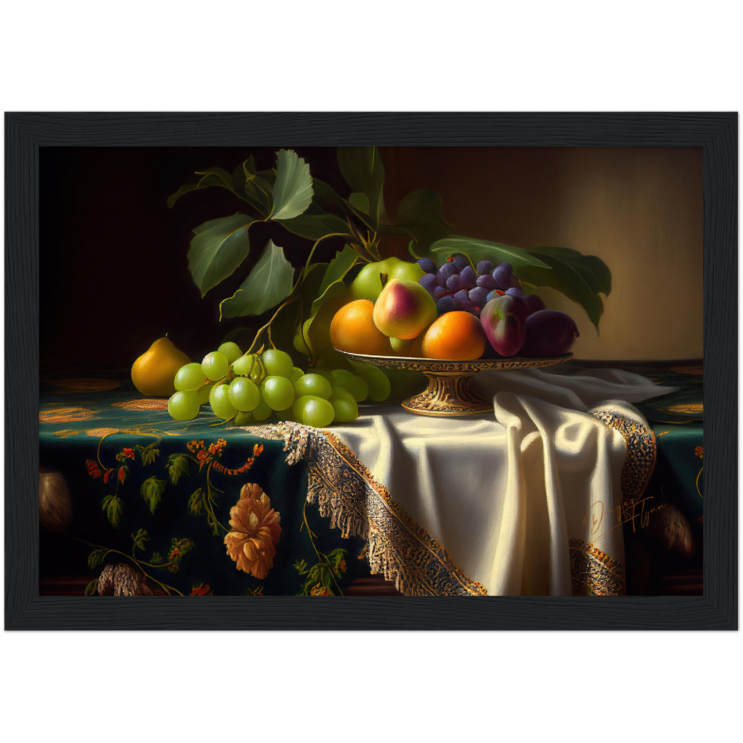 »Dining table for memories« retro poster
