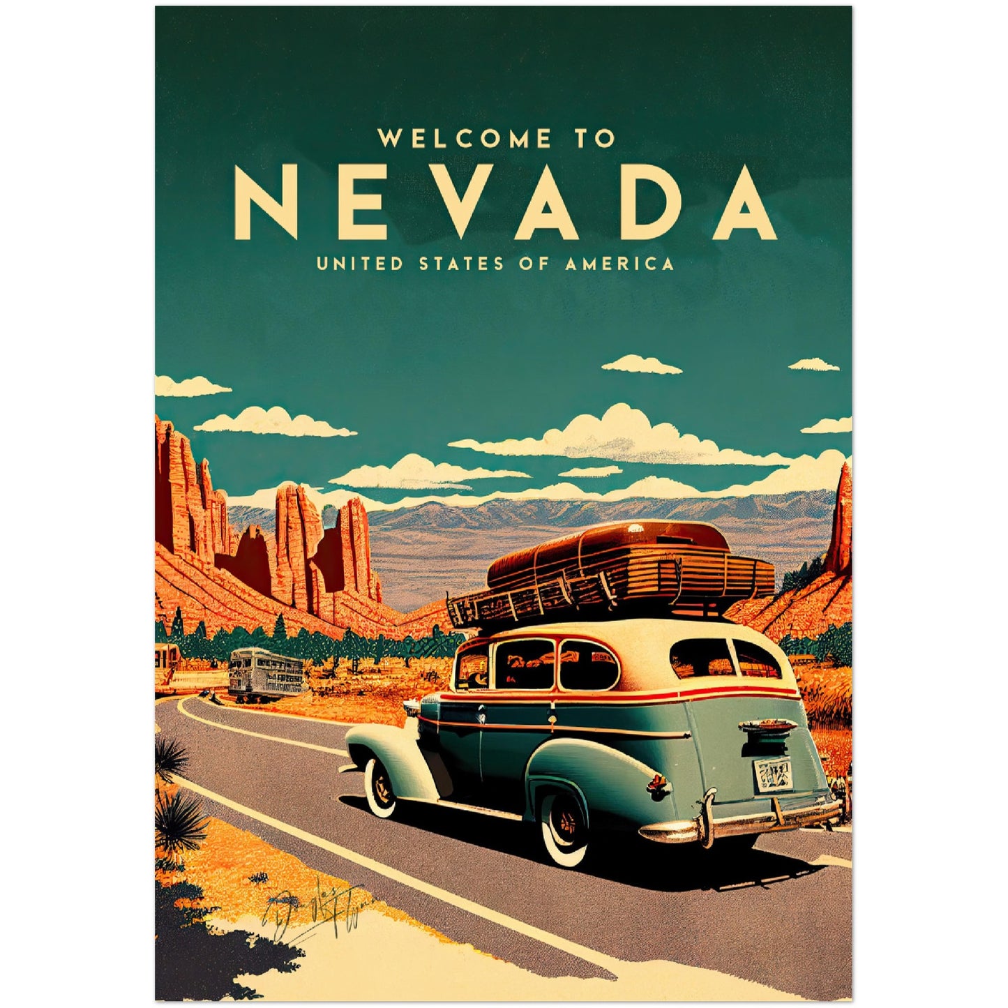 »Nevada, travel poster no 1« retro poster