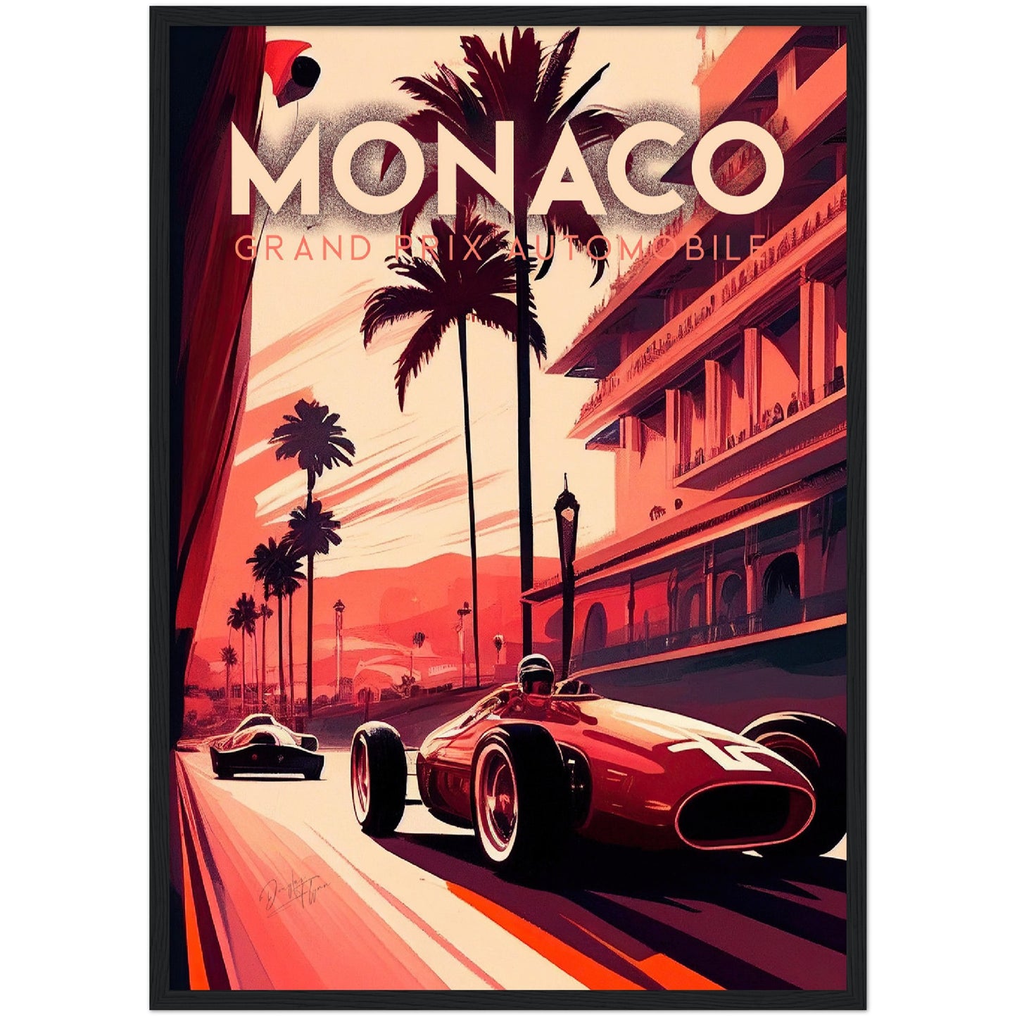 »Burning Rubber in the Past« retro poster