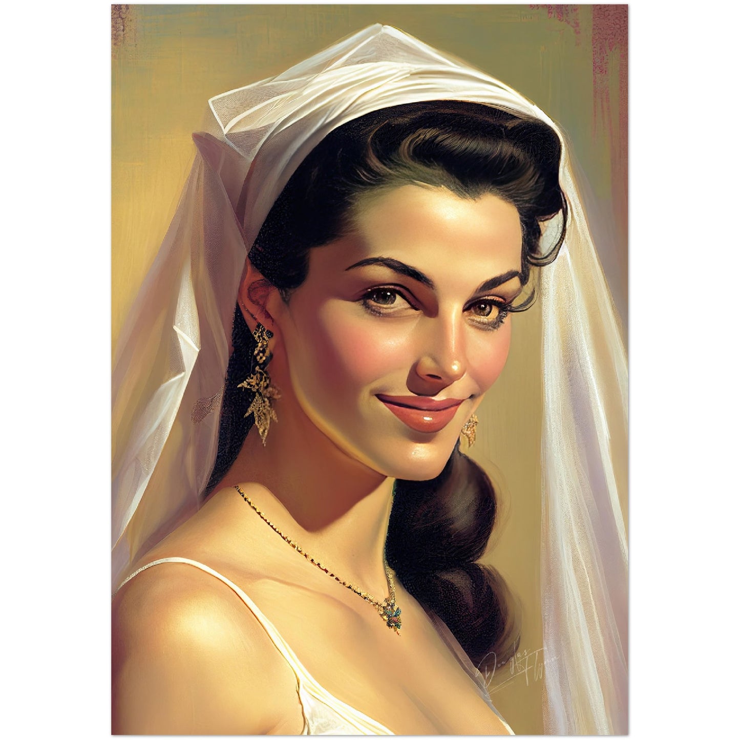 »Bridal Beauty and Style« retro poster