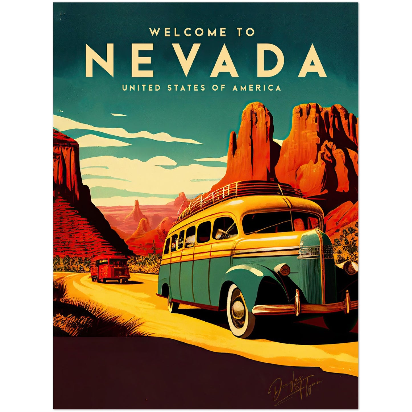 »Nevada, travel poster no 2« retro poster