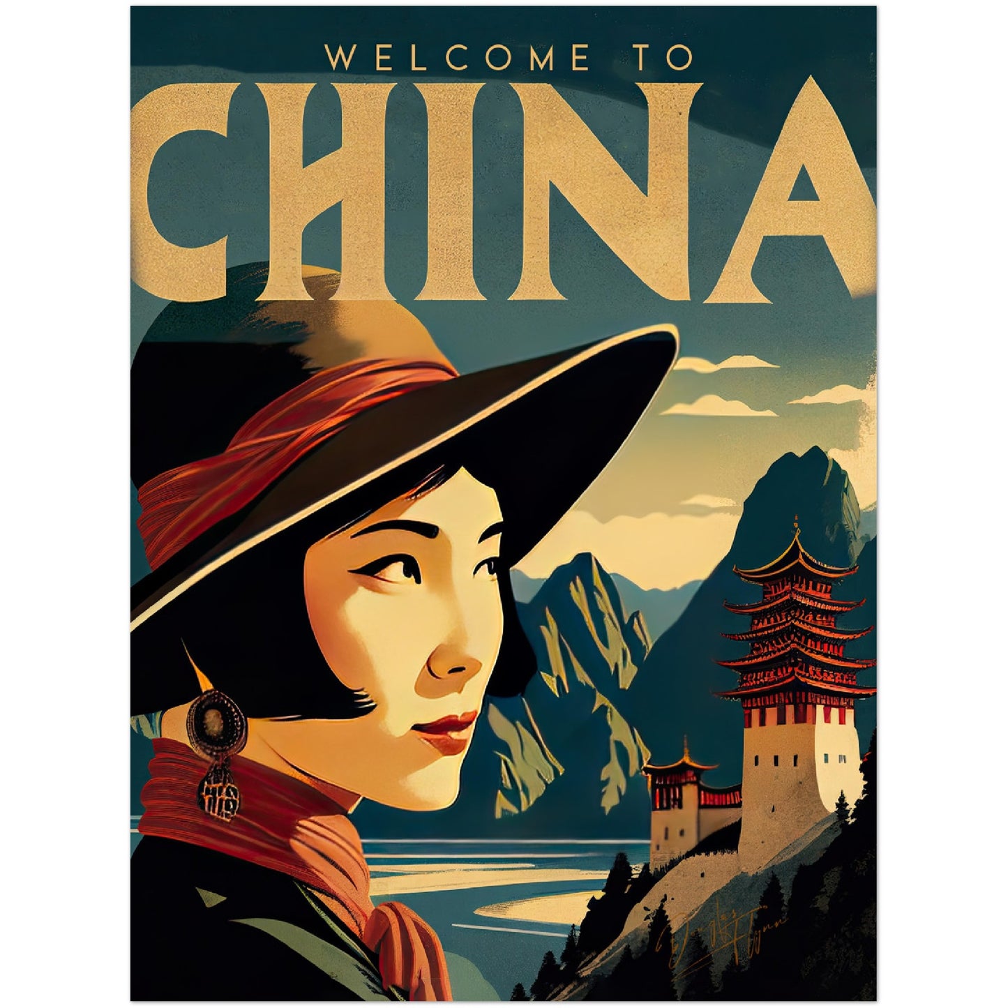 »China, travel poster no 3« retro poster