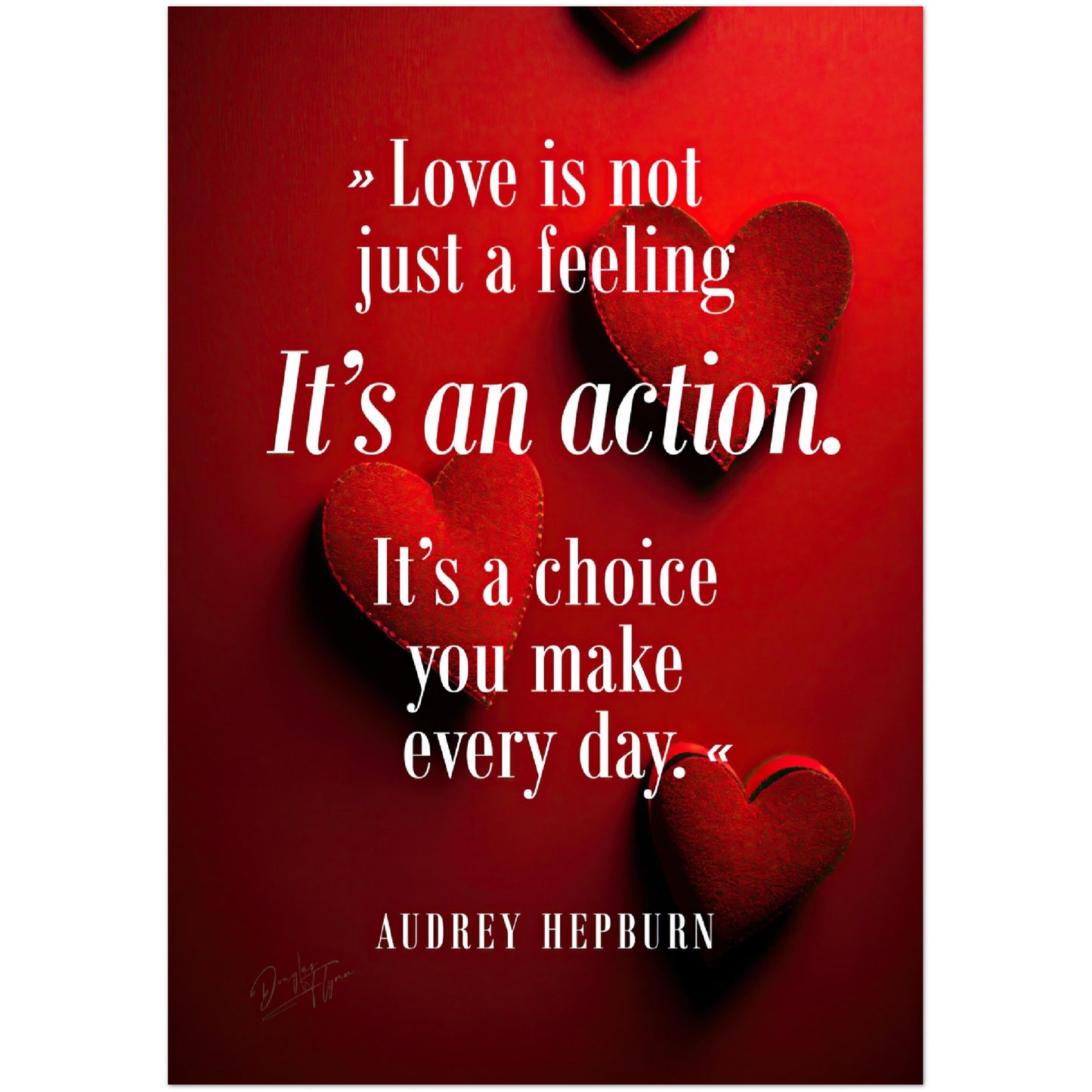 »Love Is Not Just A Feeling« retro poster